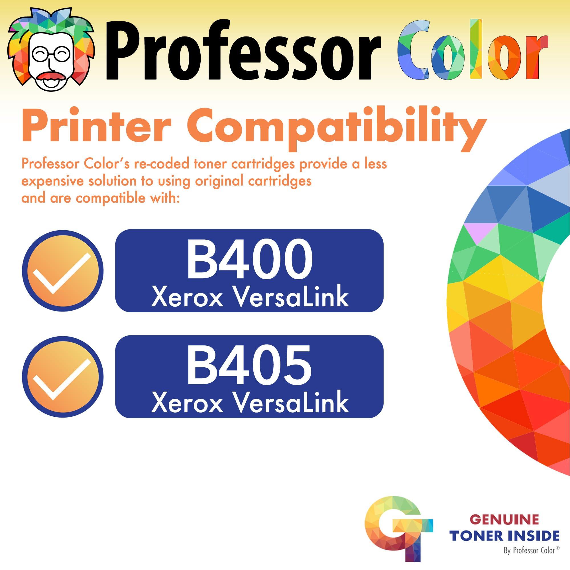 Professor Color Re-Coded OEM Toner Cartridge Replacement for Xerox VersaLink B400/B405 | 106R03584 - Extra High Capacity Black (24,600 Pages) - Image 2