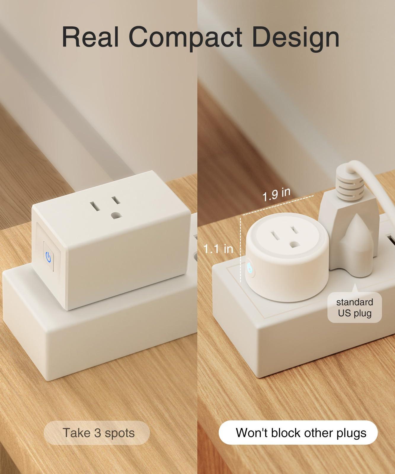 GHome Smart 5G 15A Smart Plugs, WiFi Smart Plugs Work with Alexa and Google Home, Smart Home WiFi Outlet with Remote Control & Timer, 5GHz and 2.4GHz Wi-Fi Compatible, ETL FCC Listed, White, 4 Pack - Image 7