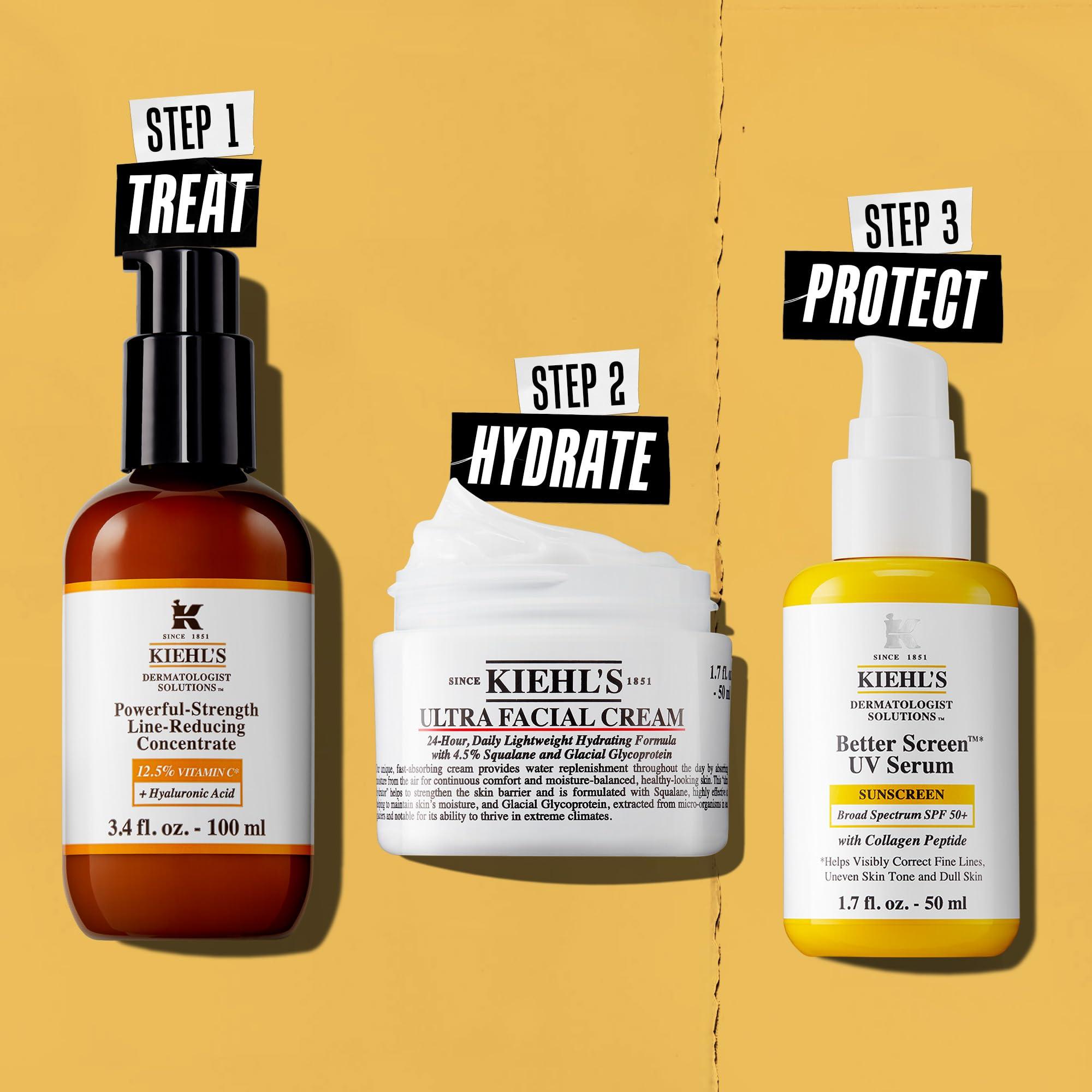Kiehl's Powerful-Strength 12.5% Vitamin C Serum, Line-Reducing Concentrate for Face, Boosts Radiance & Firmness, Smooths & Plumps Skin, with Hyaluronic Acid, Dermatologist-Tested, Paraben-free - Image 6