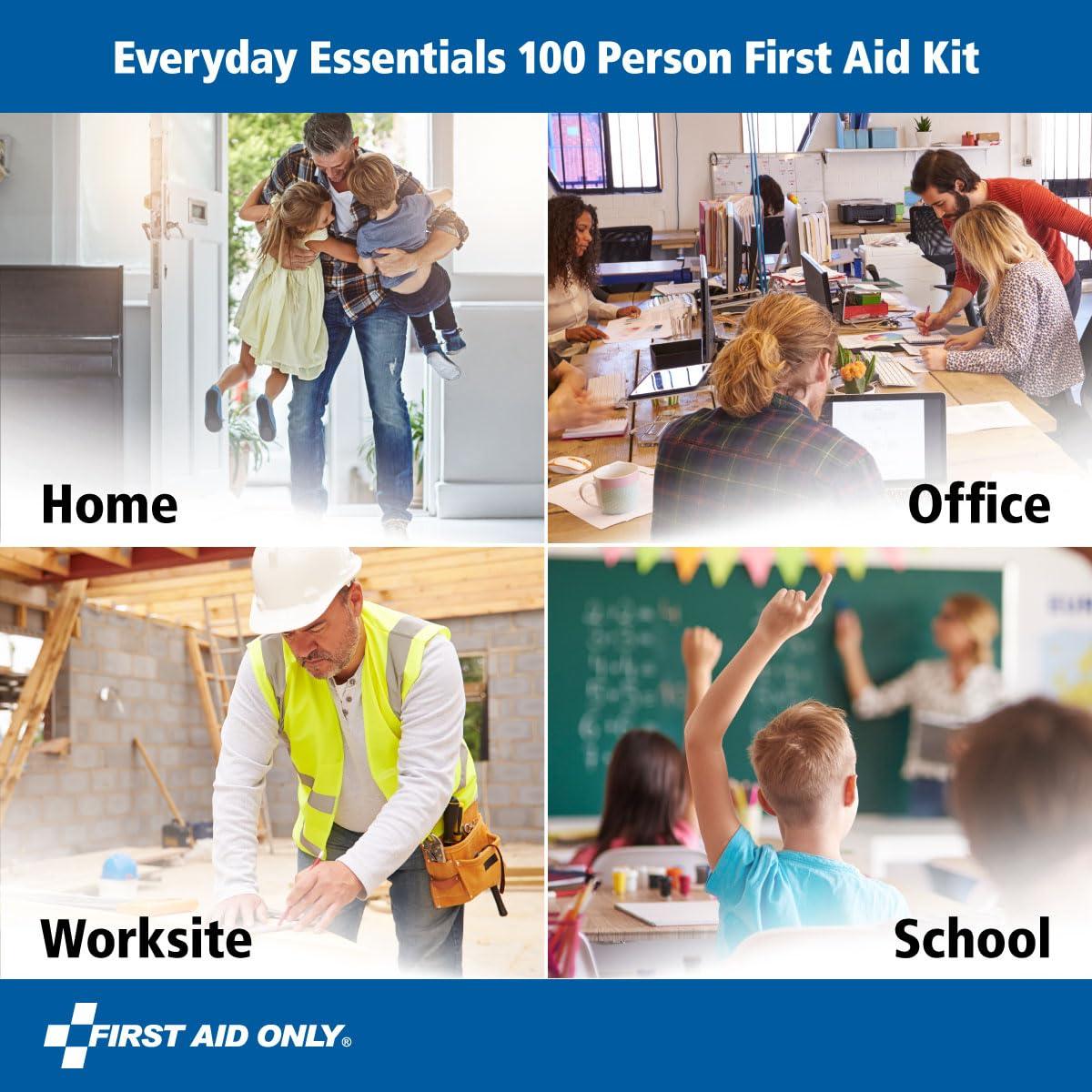 First Aid Only 91247 OSHA-Compliant First Aid Kit, All-Purpose 100-Person Emergency First Aid Kit for Business, Worksite, Home, and Car, 335 Pieces - Image 6