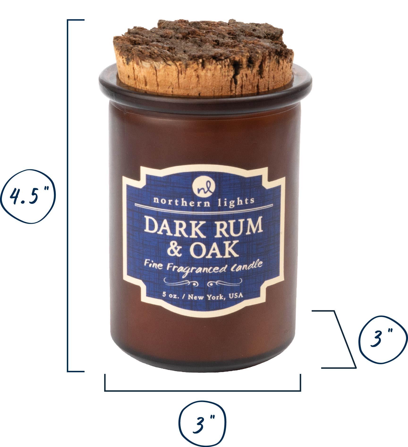 Northern Lights Candles Spirit Candles, Dark Rum & Oak - Image 3