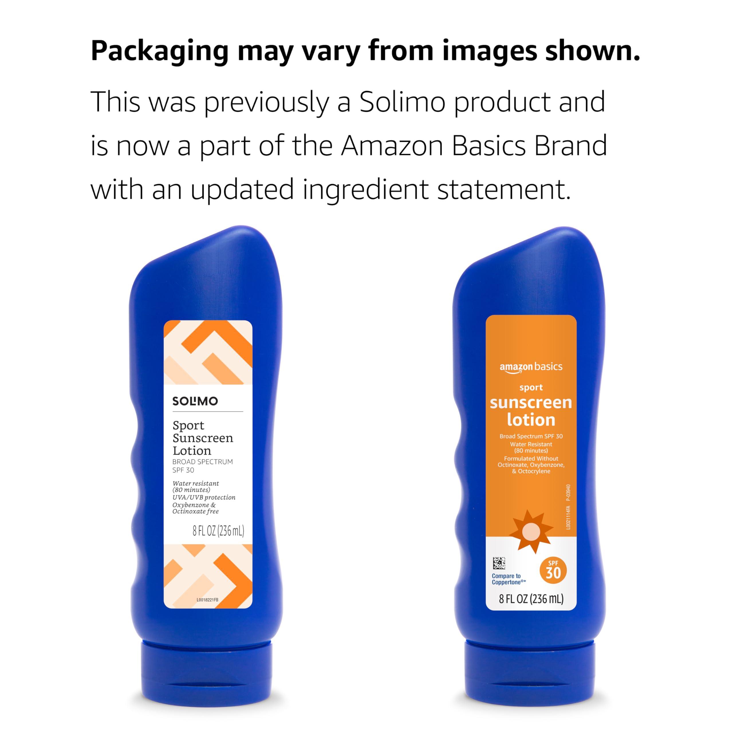 Amazon Brand - Solimo Sport Sunscreen Lotion, Formulated without Octinoxate & Oxybenzone, 8 Fluid Ounce - Image 3