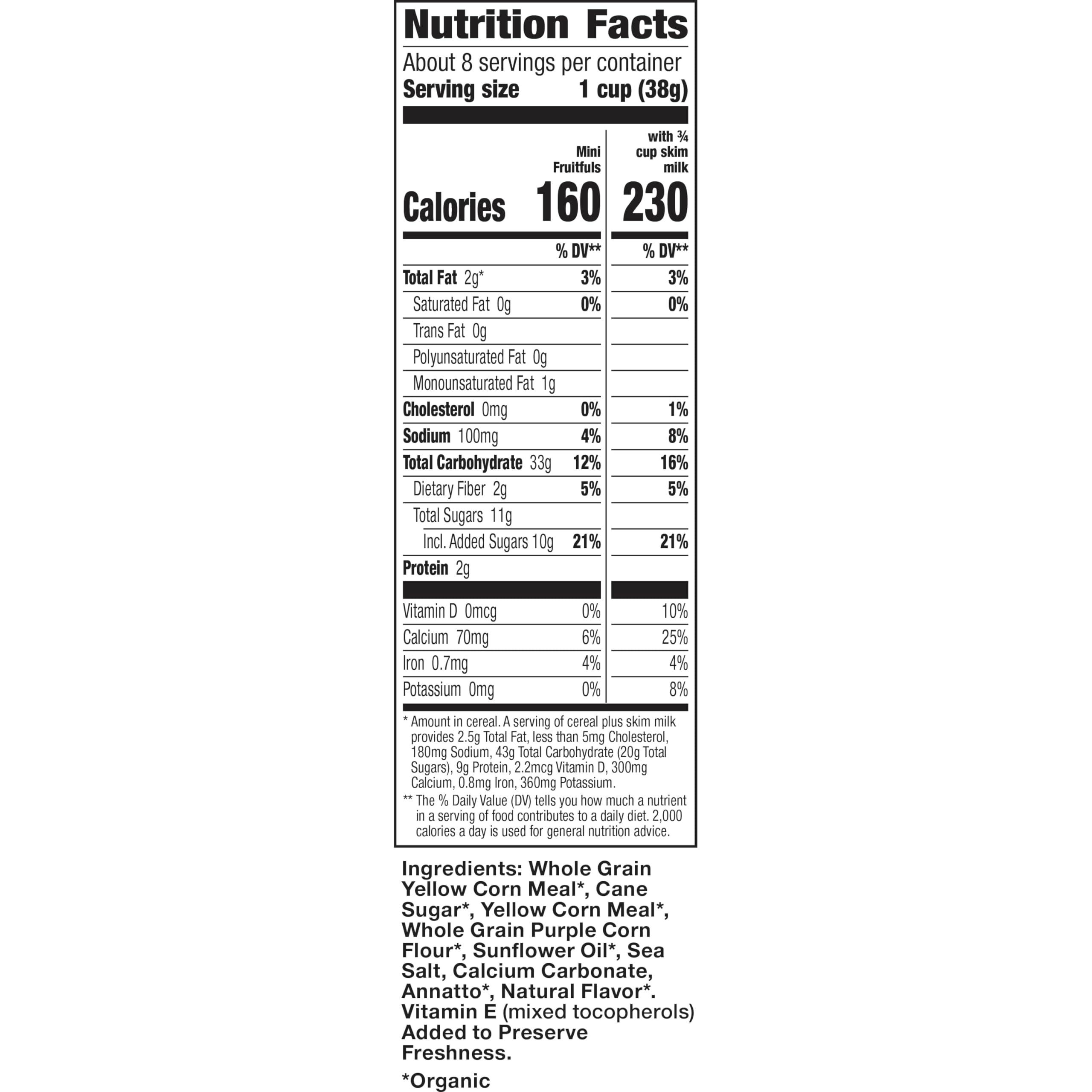Cascadian Farm Organic Mini Fruitfuls Breakfast Cereal, Made With Whole Grain, Non-GMO, 11.1 oz - Image 2