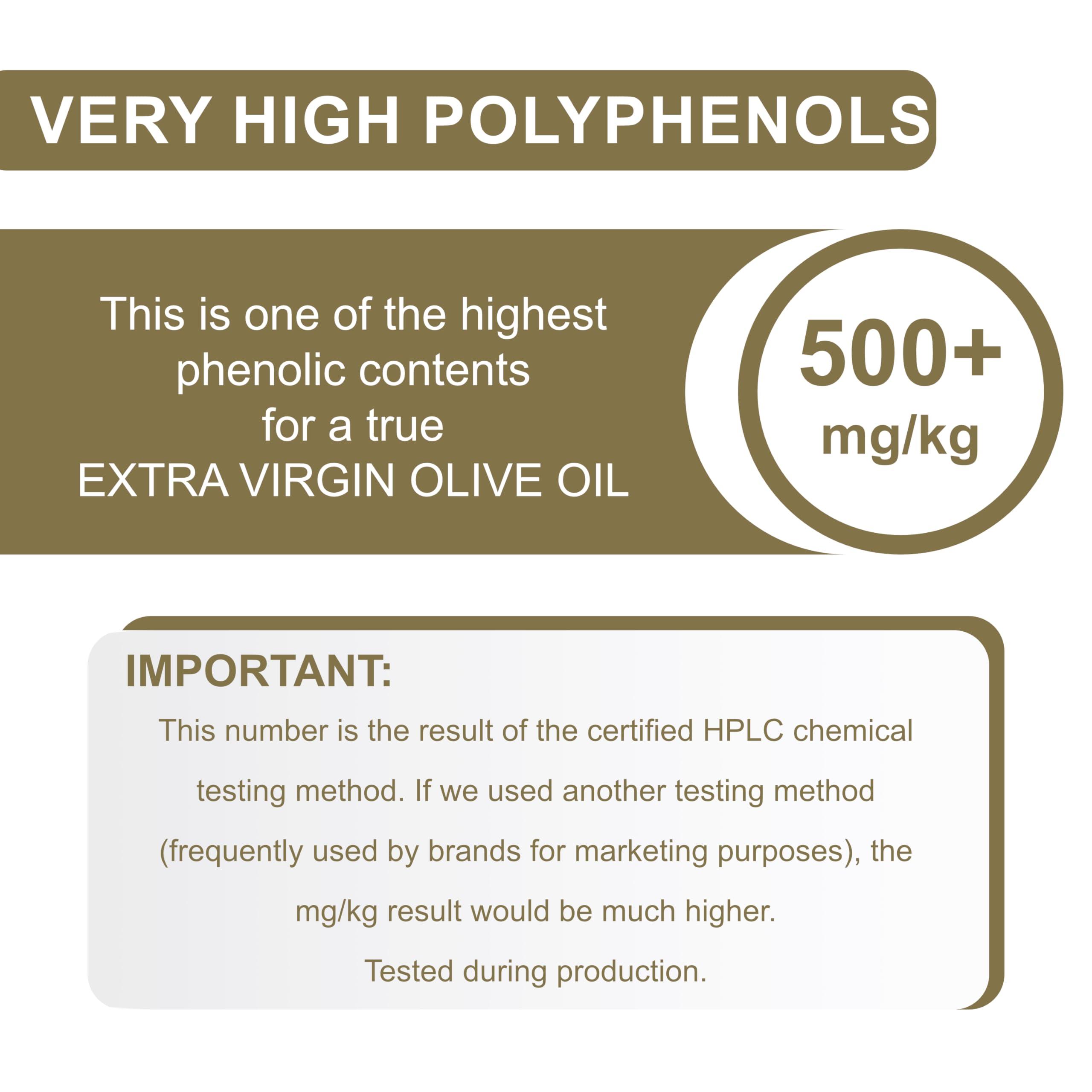 P.J. KABOS 2025 Gold Award Winner, High Phenolic (500+ mg/kg), USDA Organic Greek Extra Virgin Olive Oil, Kosher, Greece, Cold Extracted, 16.9oz, “Family Reserve Organic - Medium” - Image 3
