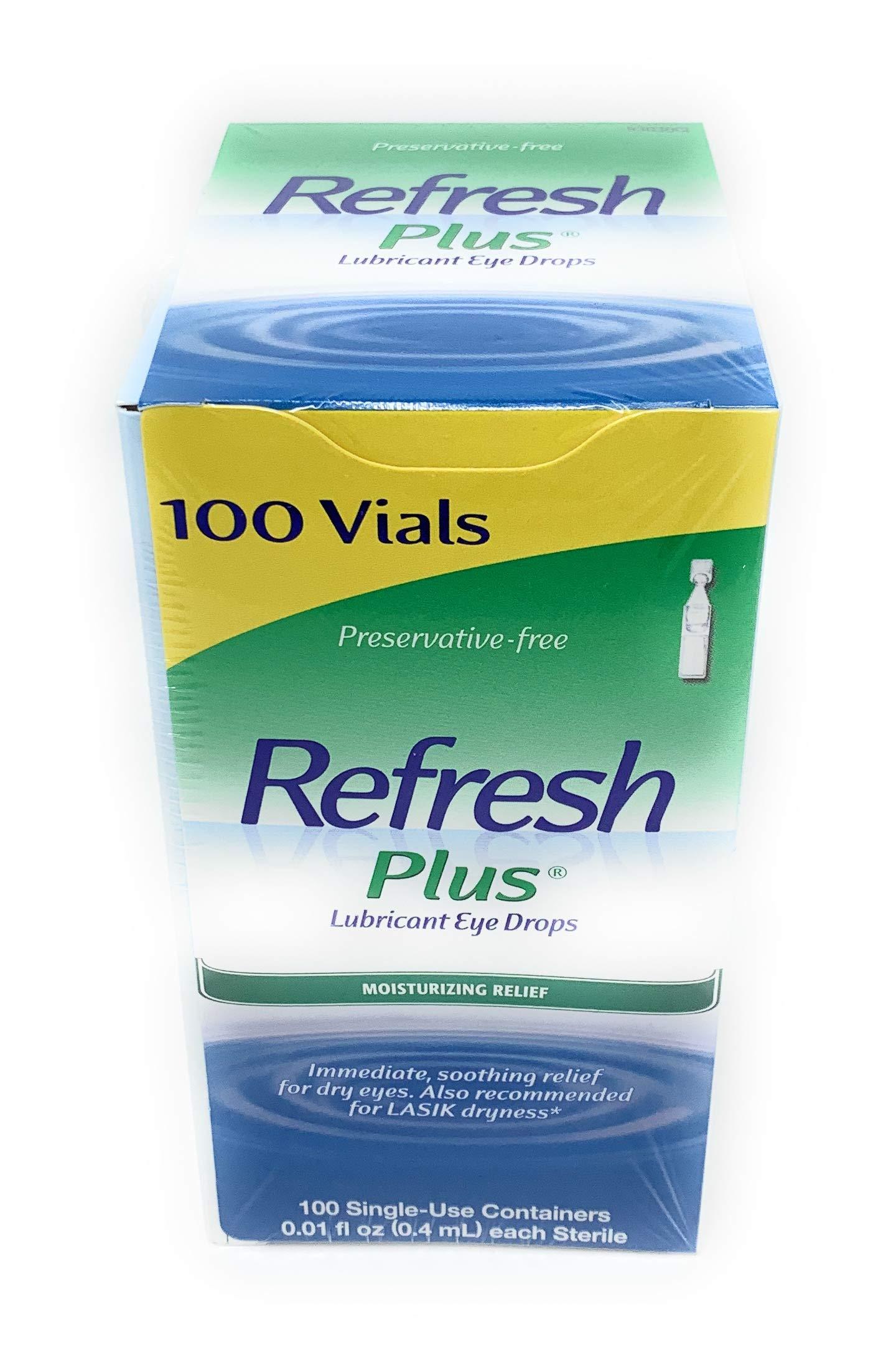 Allergan Refresh Plus Lubricant Eye Drops Single-Use Vials, Clear, (100 Count (Pack of 1)) - Image 3