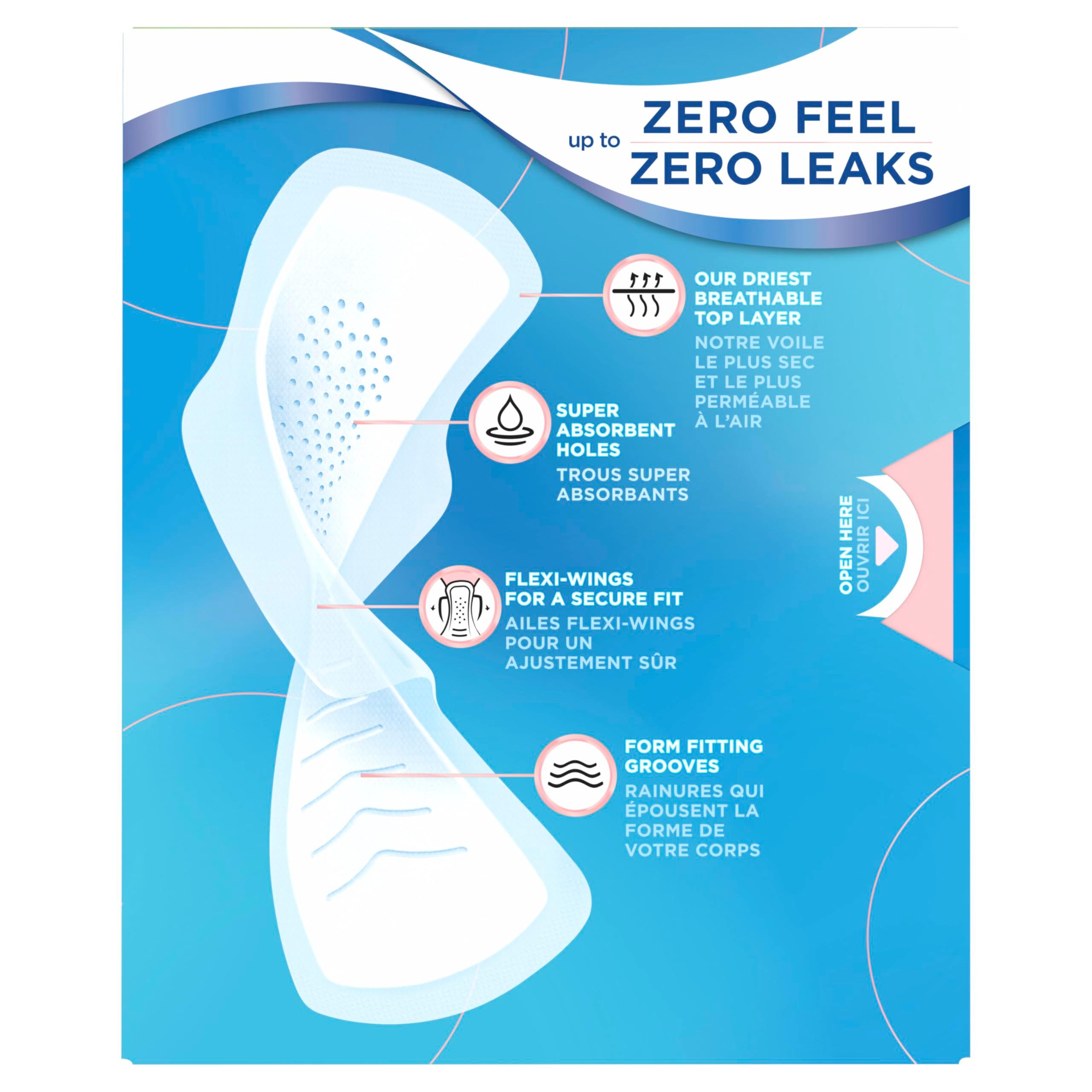 Always Infinity Feminine Pads for Women, Size 2 Regular, with wings, unscented, 46ct - Image 12