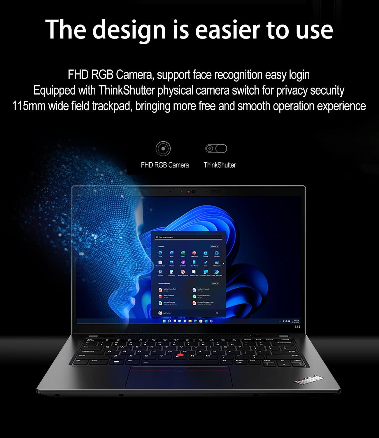 Lenovo ThinkPad L14 14" FHD Touchscreen Business Laptop ( AMD Ryzen 7 5825U, 32GB RAM, 1TB SSD, 8-Core (Beats i7-1165G7)), Backlit, 1080p RGB Webcam, Ethernet, Wi-Fi 6, Win 11 Pro w/ AI Copilot - Image 6