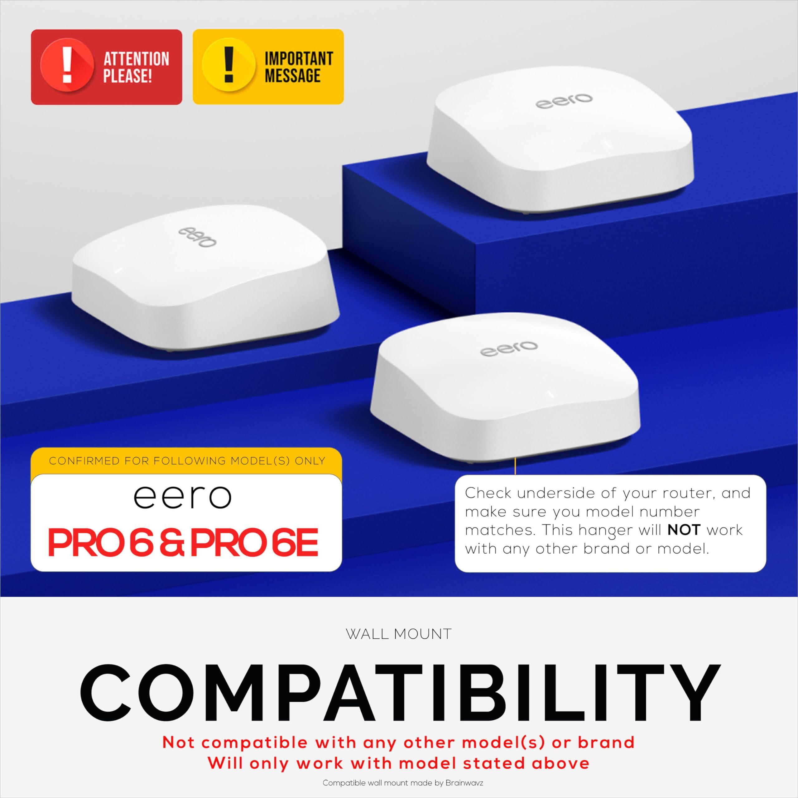 Drill Free Wall Mount for EERO Pro 6 & EERO Pro 6E Mesh WiFi Router (Not Compatible with Other EERO Models), Strong VHB Adhesive, Easy Install Holder Bracket, No Mess, Increase Range & Reduce Clutter - Image 2