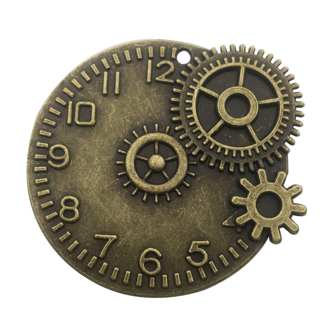30pcs Antique Bronze Mix Skeleton Steampunk Clock Face Watch Gear Cog Wheel Pendant Charms Jewelry Making DIY Steampunk Gear Pendant Charms Wholesale (M071) - Image 9