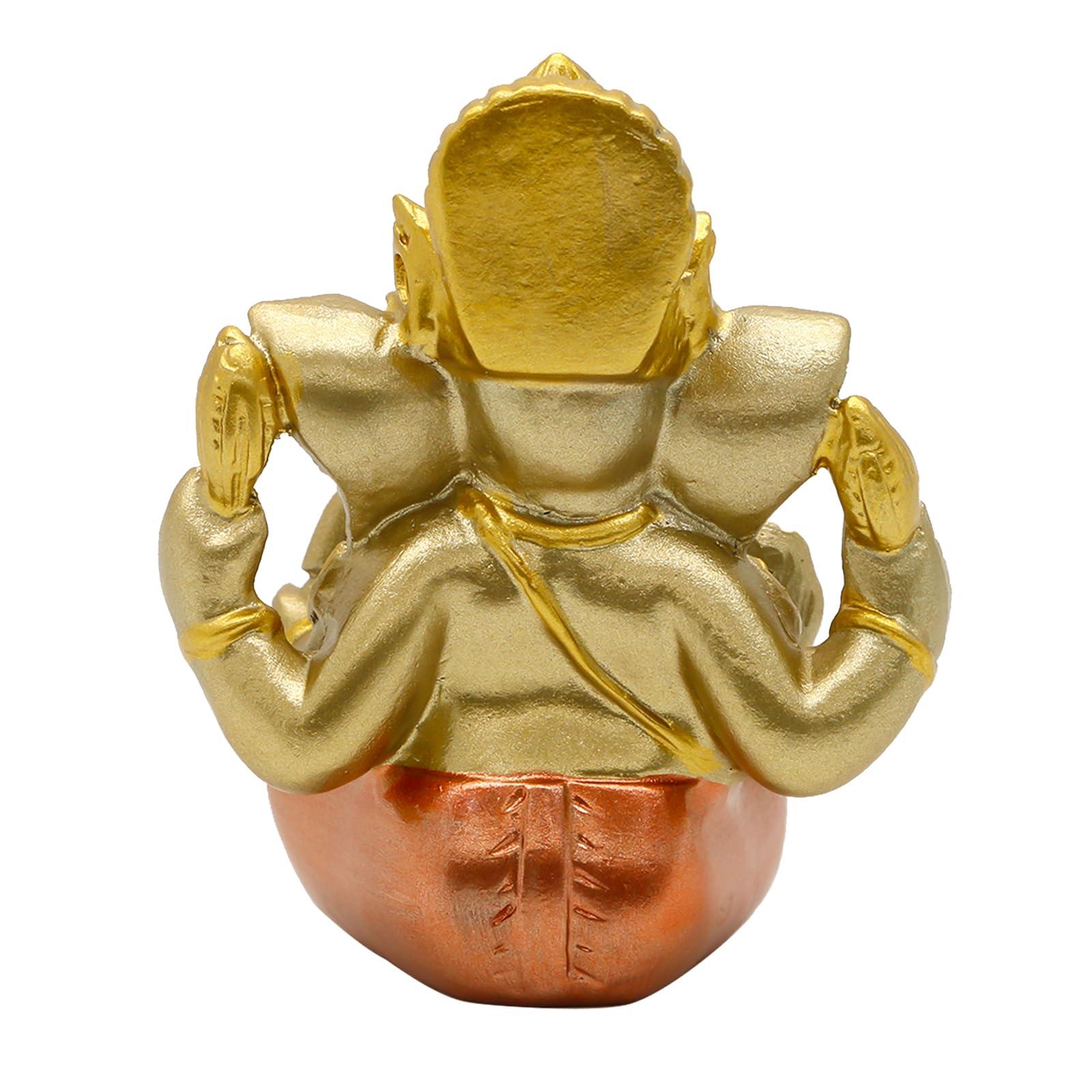 alikiki Hindu God Lord Ganesha Staue - India God Ganesh Idol for Car Dashboard Decor Birthday Gifts for Indian Man Women Home Mandir Temple Pooja Item Diwali Puja Gifts Yoga Room Altar Decor - Image 9