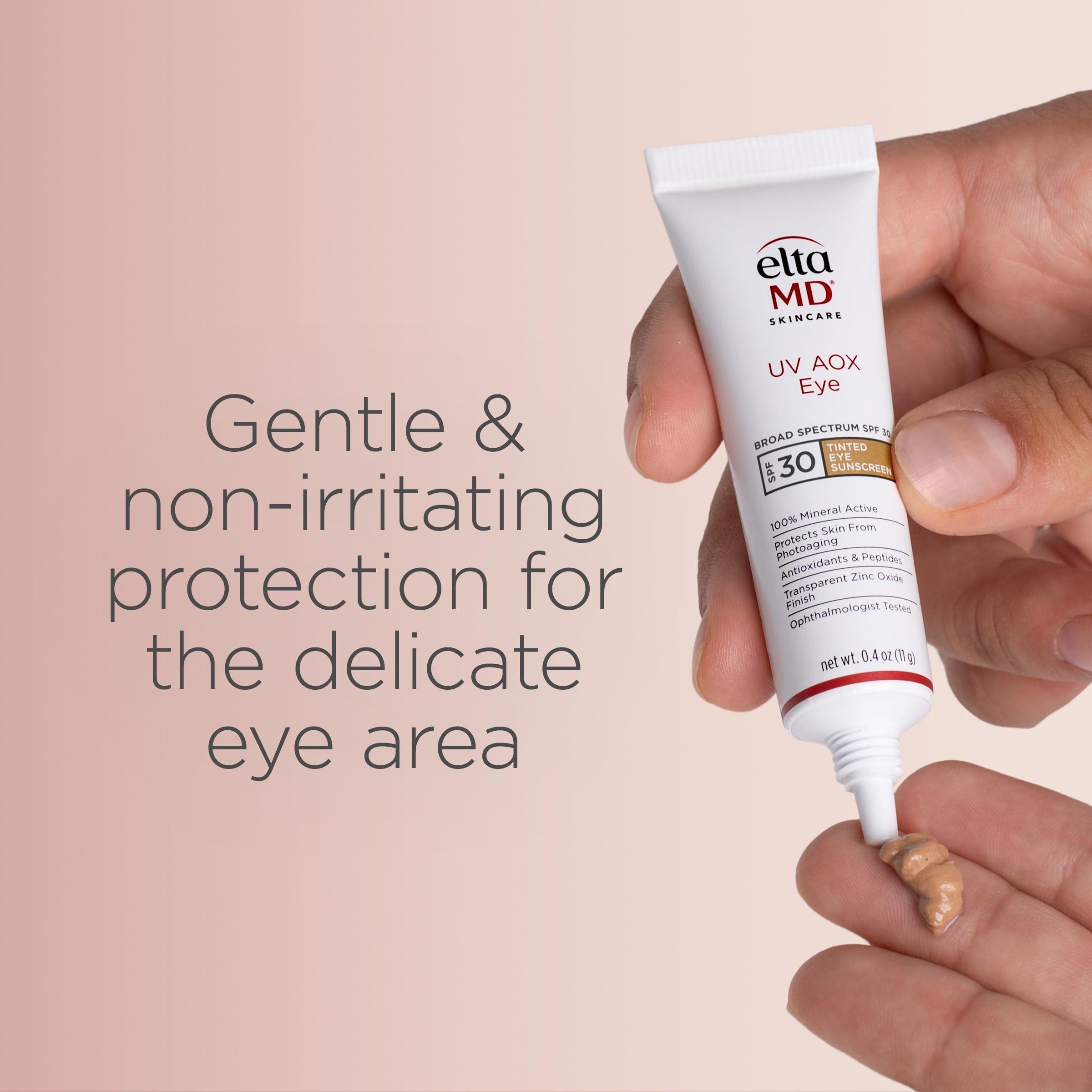EltaMD UV AOX Tinted Mineral Sunscreen for Eye Area - SPF 30, Tinted Eye Sunscreen, 100% Mineral Face Formula with Anxtioxidants, 0.4 oz Tube - Image 3