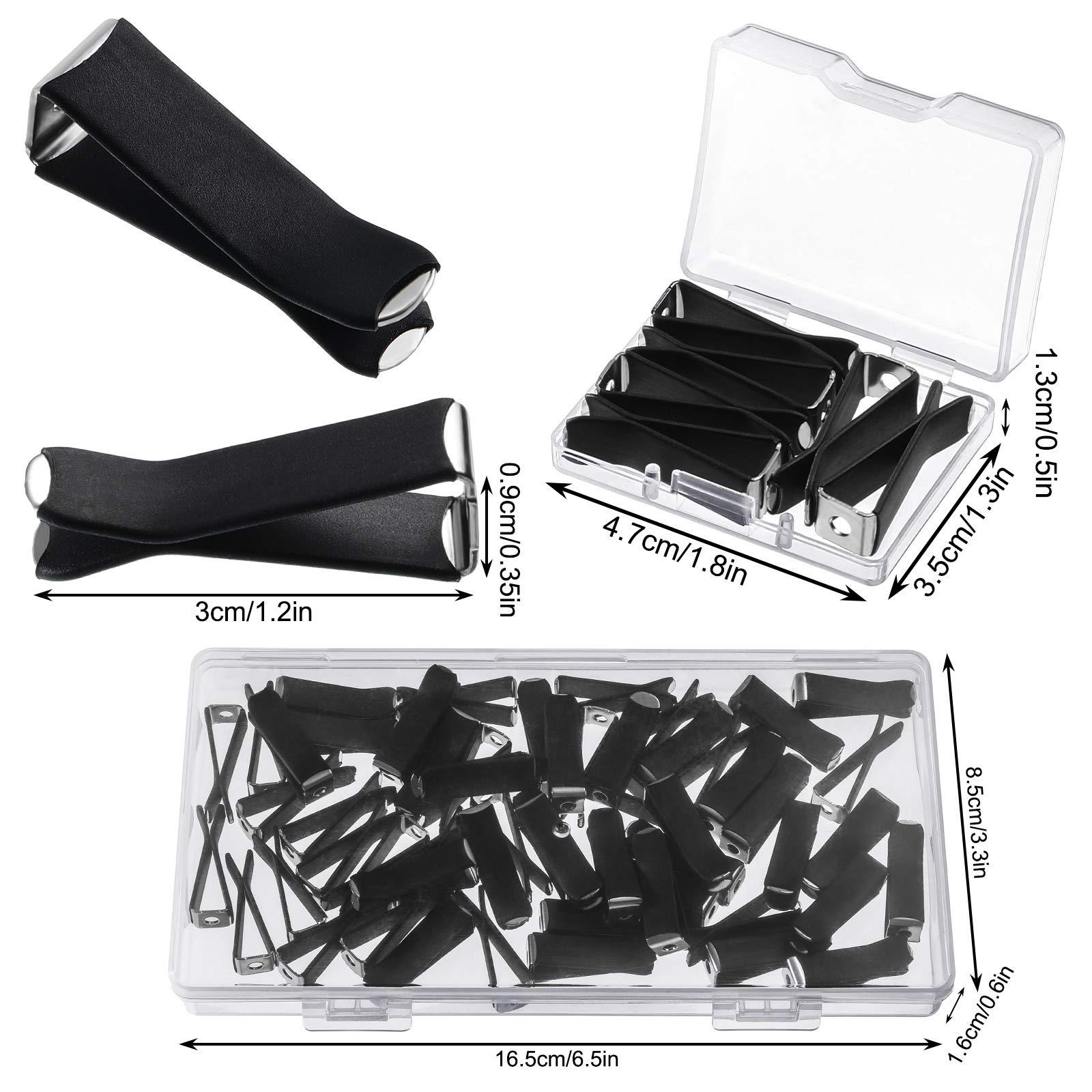Frienda 60 Pieces Square Head Car Vent Clips Air Freshener Car Outlet Perfume Auto Air Conditioner Clips with 2 Storage Boxes for Office Home Auto(9 mm,Black) - Image 2