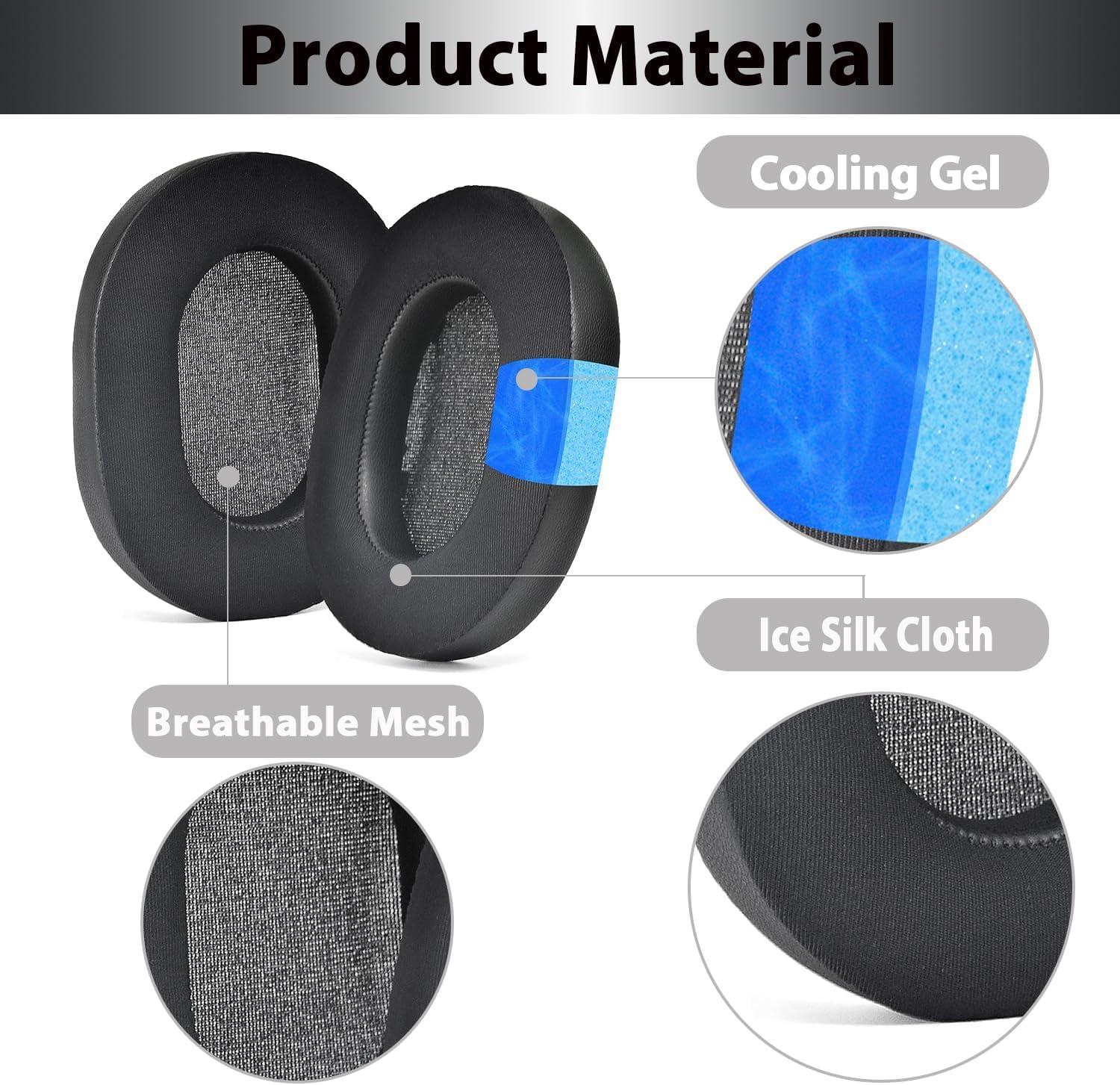 Adhiper XM5 Replacement Ear Pads Cushions for Sony WH-1000XM5(WH1000XM5) Noise Canceling Headphones, Upgraded Cooling Gel Earpads with Soft Memory Foam, XM5 Earpads Replacement(Black) - Image 3