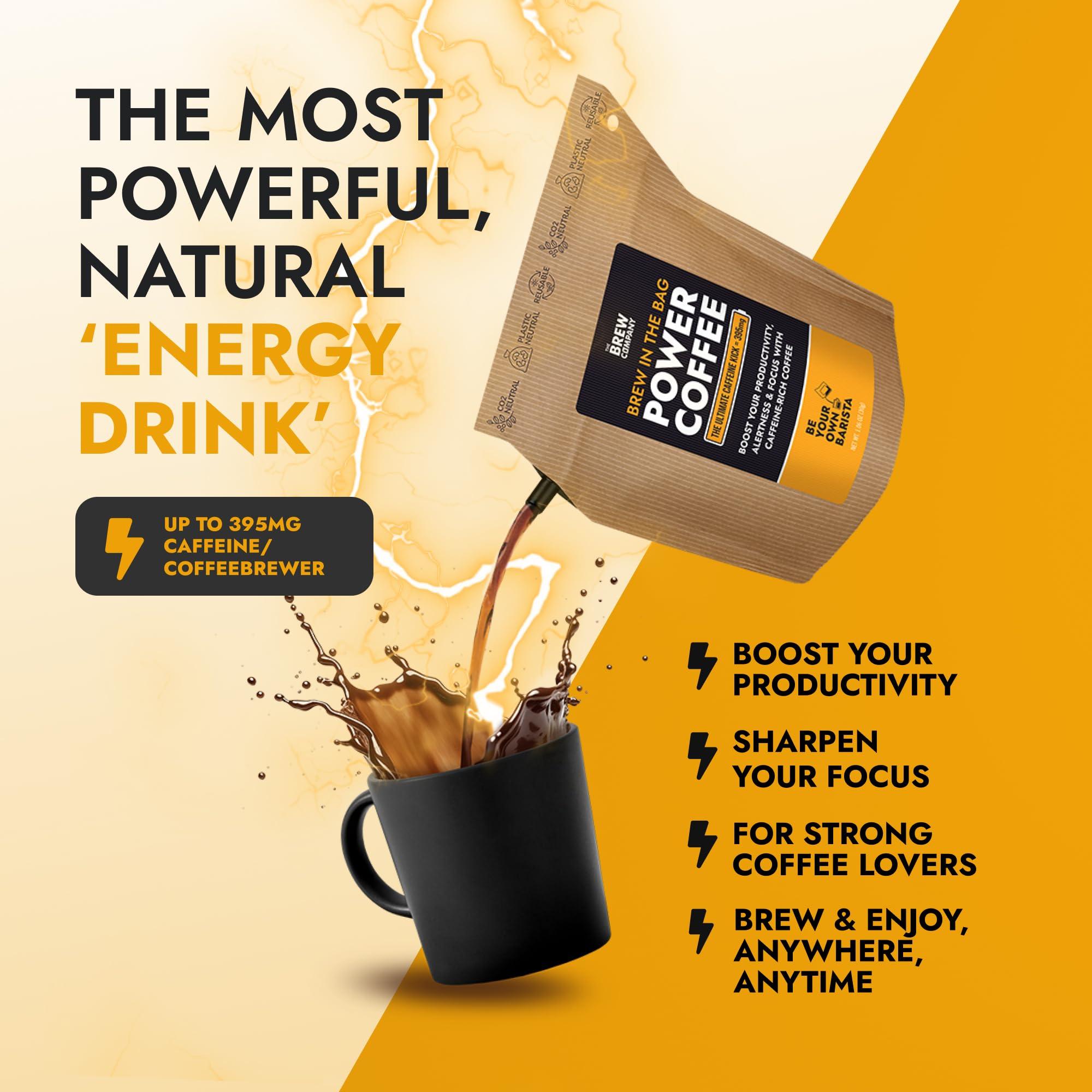 Extra Strong Highly Caffeinated Ground Coffee - 1 Coffeebrewer with Natural Strong Coffee | Brew & Enjoy Anytime, Anywhere | Power Coffee for Camping, Athletes & Gamers - Image 2