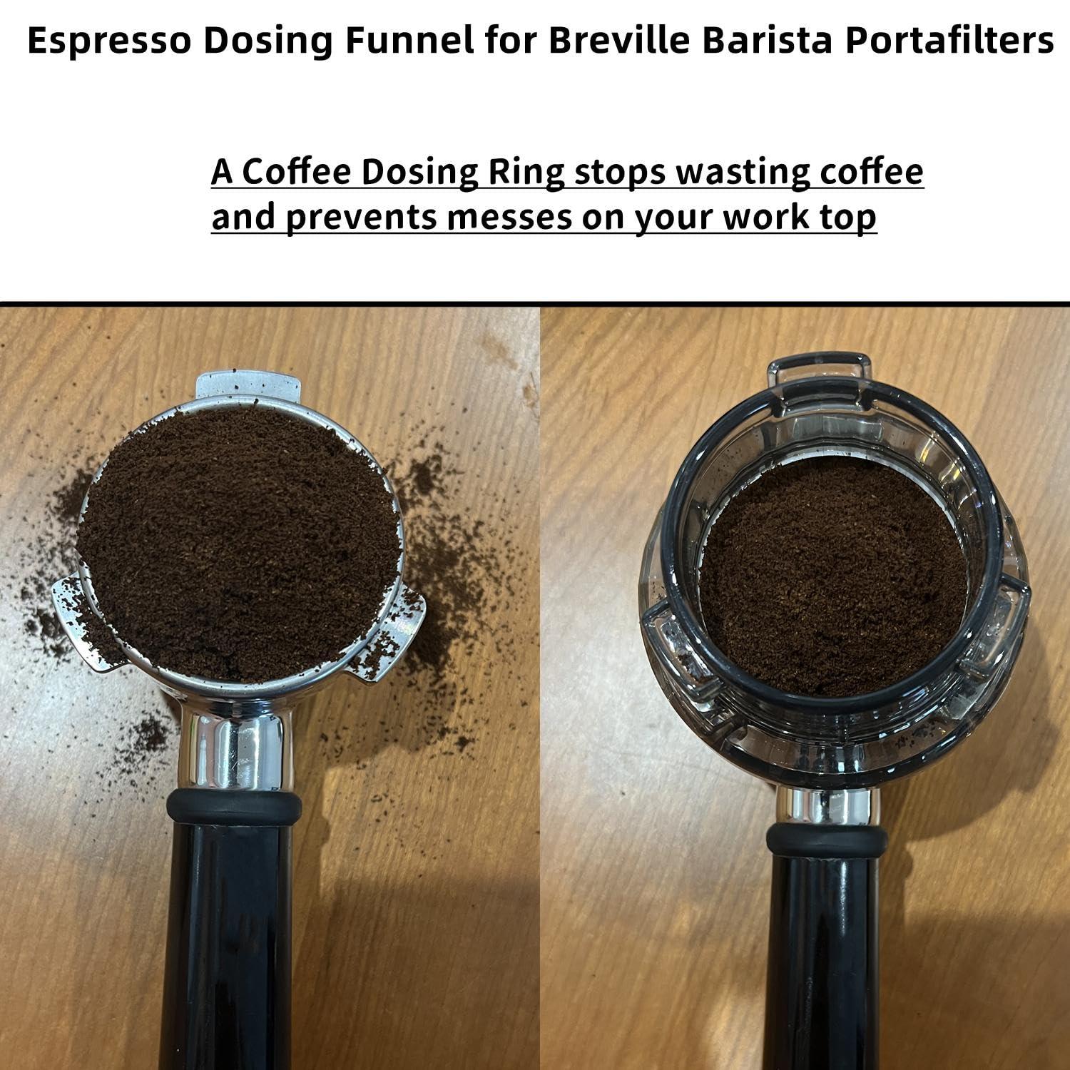54mm Dosing Funnel for Breville Barista Portafilters, Compatible Breville 8series Barista and Bambino Espresso Machines Dosing Funnel, Grey - Image 3