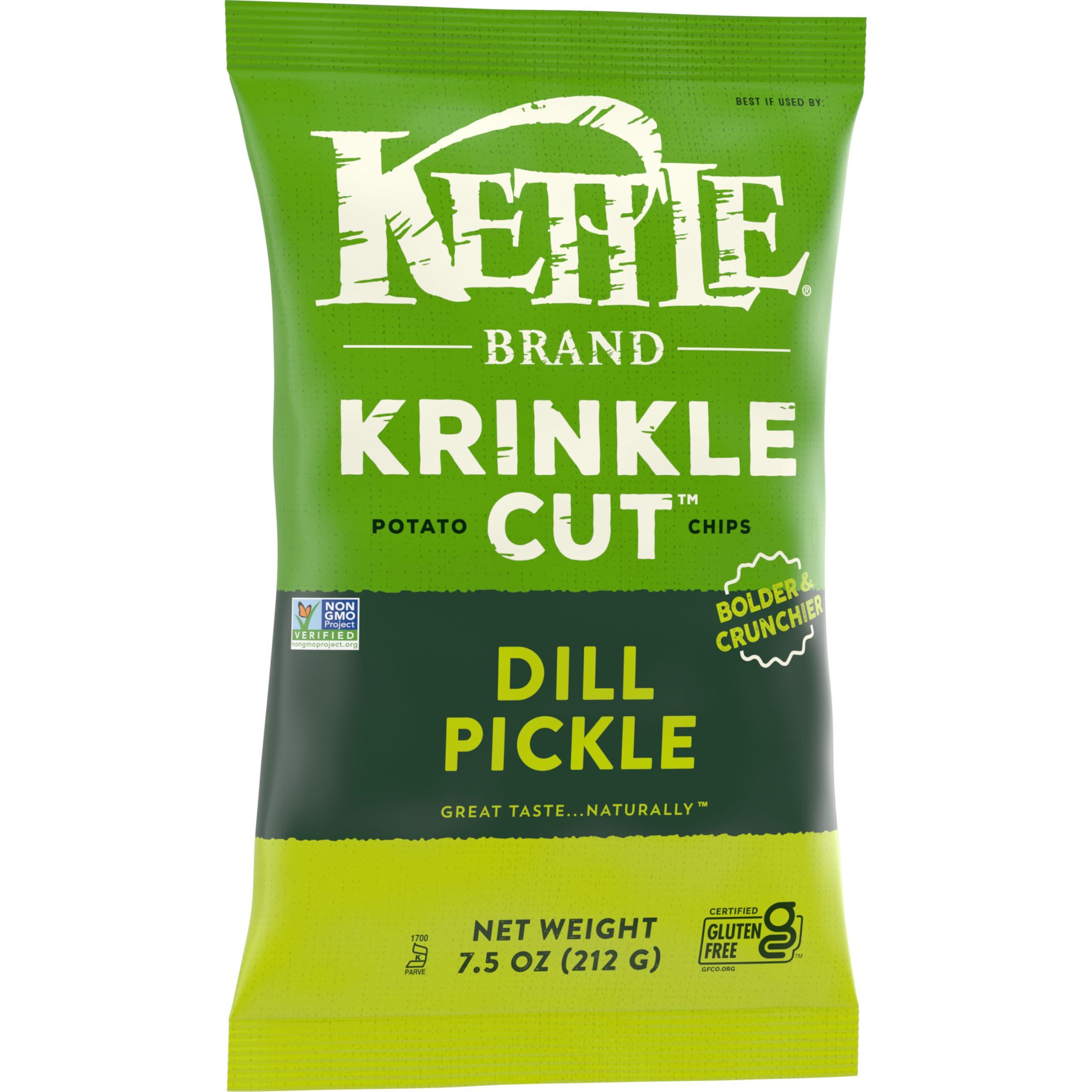 Kettle Brand Potato Chips Krinkle Cut Dill Pickle, 7.5 Oz - Image 7