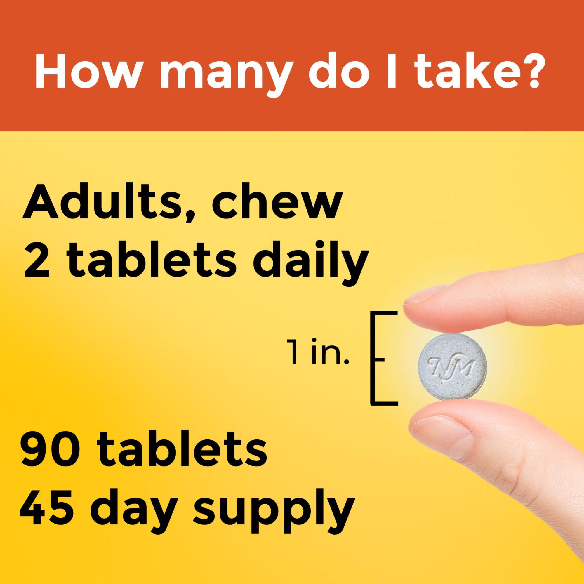 Nature Made Extra Strength Dosage Chewable Vitamin C 1000 mg per serving, Dietary Supplement for Immune Support, 90 Tablets, 45 Day Supply - Image 6