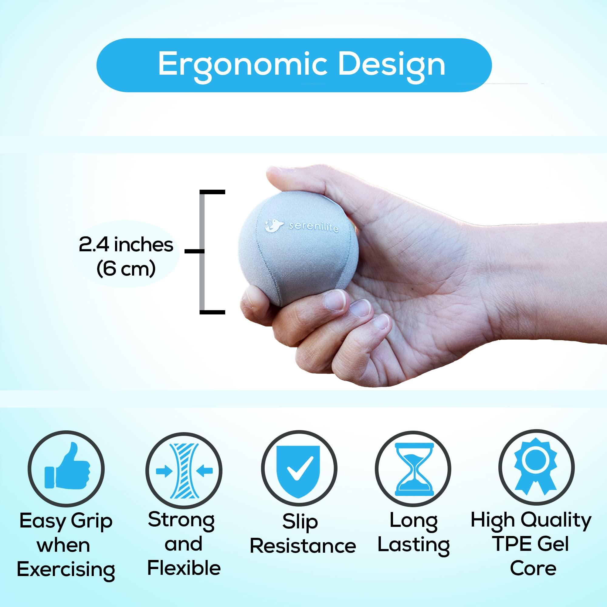 Serenilite Hand Therapy Exercise Stress Ball Bundle - Tri-Density Stress Balls for Adults & Grip Strengthening - Image 4