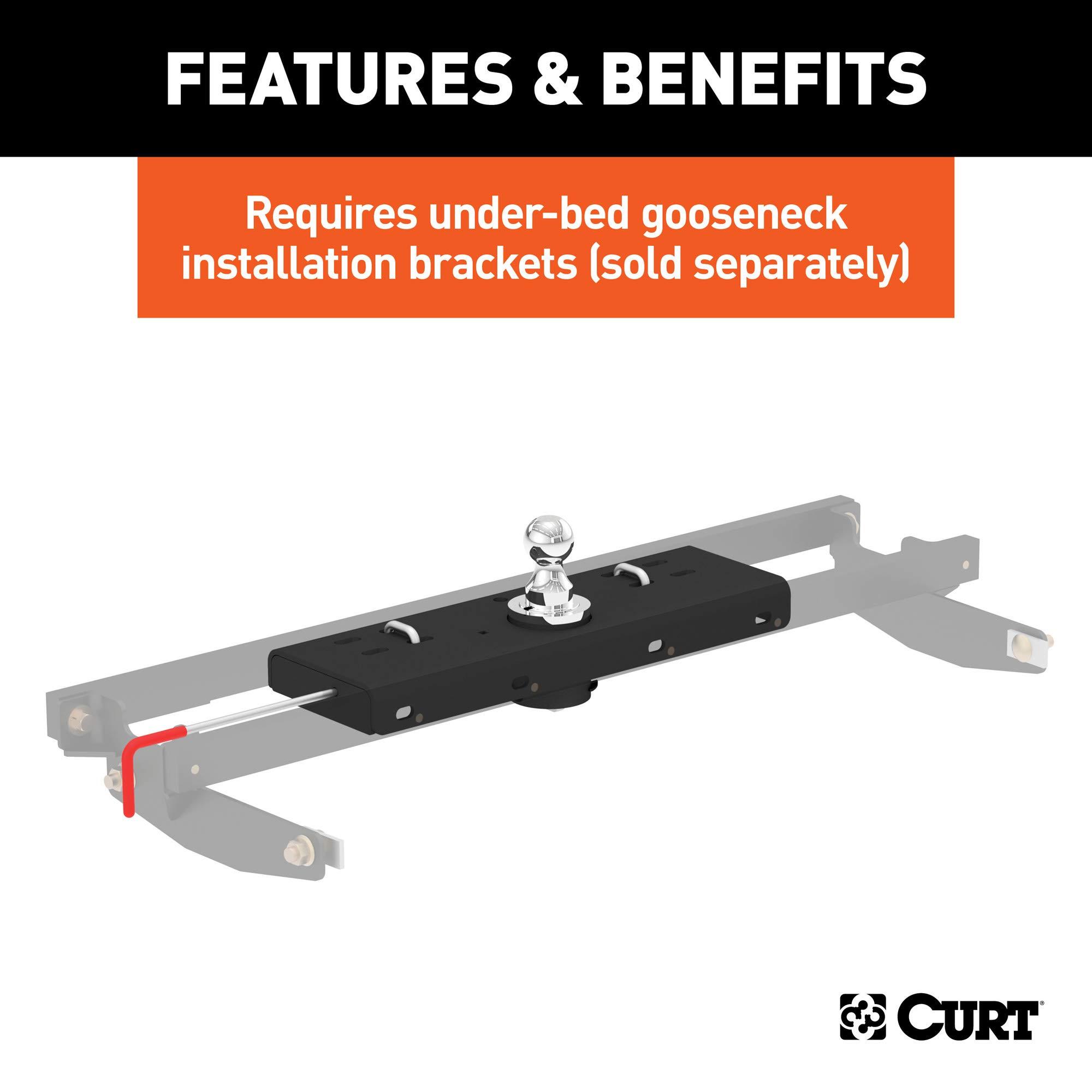 CURT 60607 Double Lock Gooseneck Hitch with 2-5/16-Inch Flip-and-Store Ball, 30,000 lbs - Image 7
