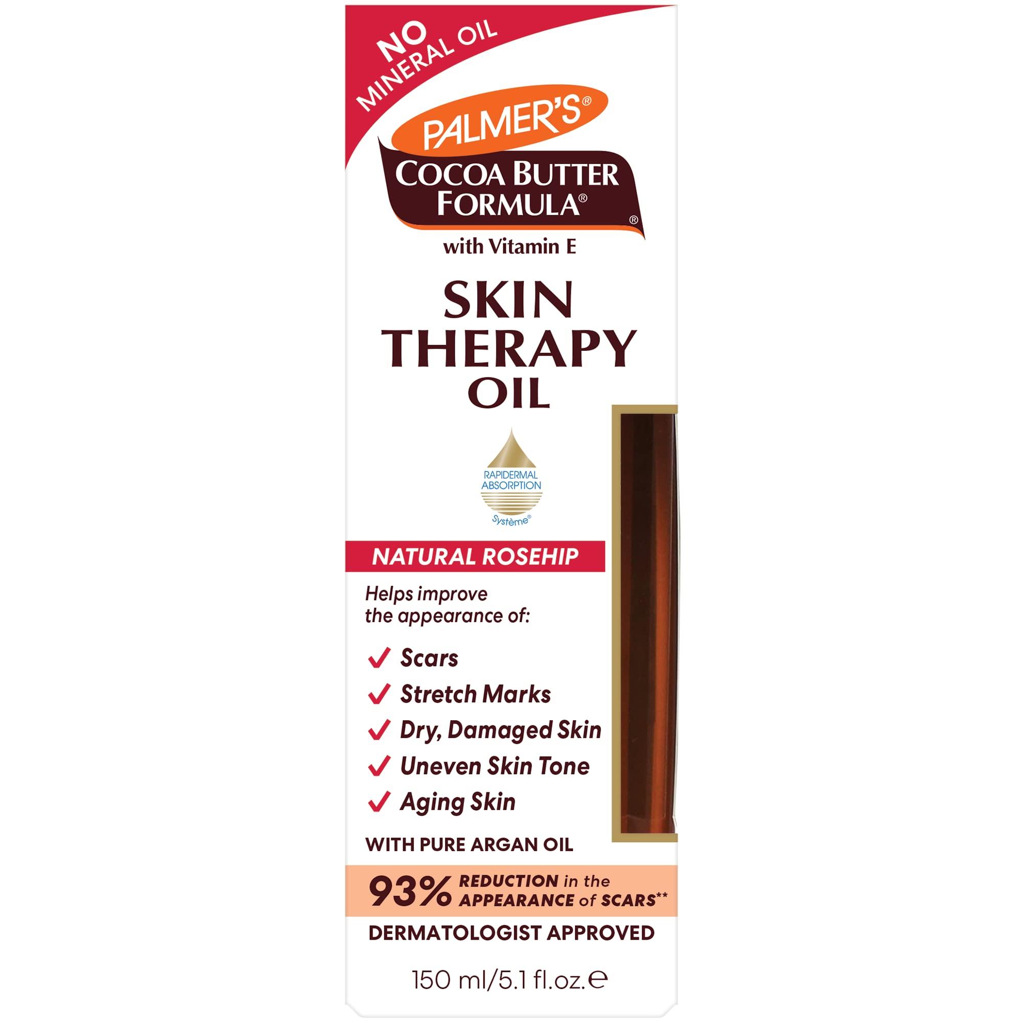 Palmer's Cocoa Butter Formula Skin Therapy Moisturizing Body Oil with Vitamin E, Rosehip Fragrance, 5.1 Ounces - Image 2