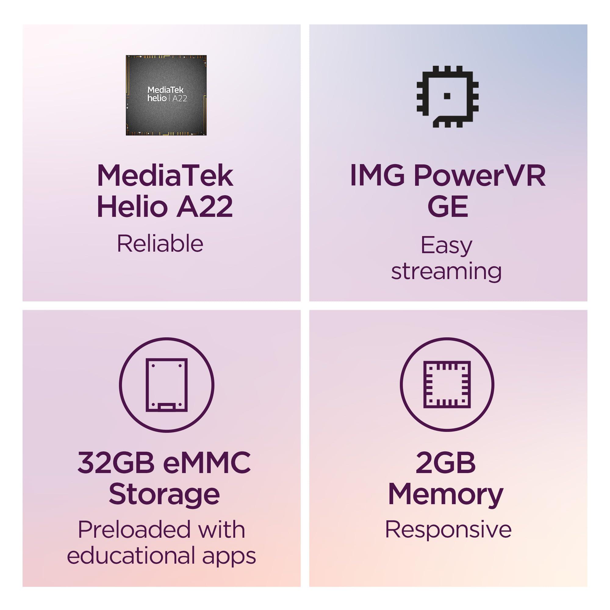 Lenovo Tab M8 Gen 4-2024 - Family Tablet - Google Kids Space - 8" HD Touch Display - 2 GB Memory - 32 GB Storage - MediaTek Helio A22 - Arctic Grey - Folio with Stand - Image 2