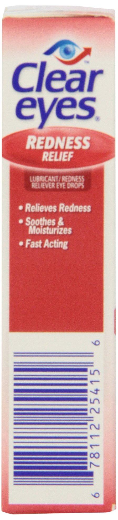 Clear Eyes Redness Relief Lubricant Redness Relief Eye Drops, 0.5 oz (Pack of 3) - Image 3