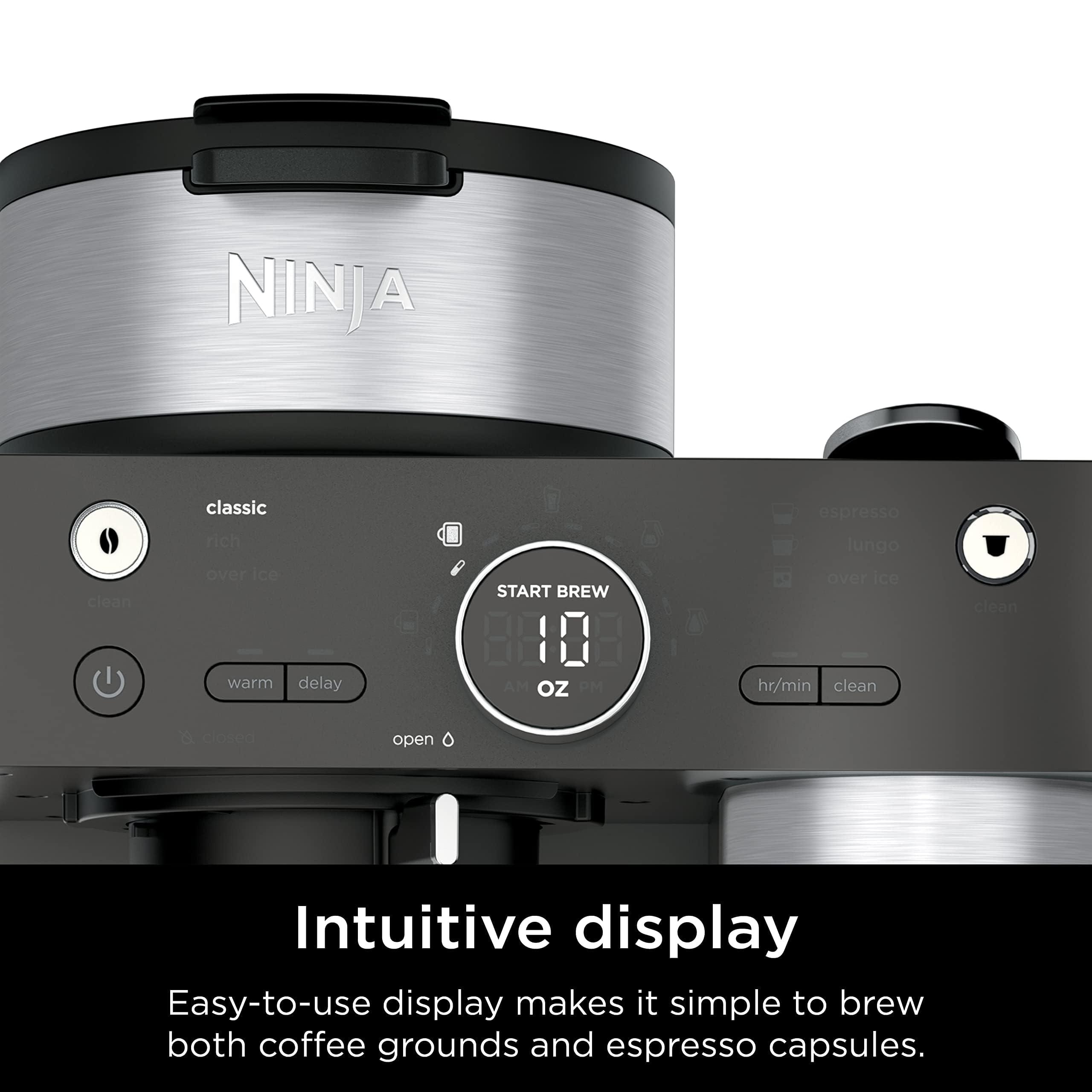 Ninja Espresso & Coffee Maker & Barista System, 3 Espresso Brew Styles, Single-Serve Coffee & Nespresso Capsule Compatible, Built-in Frother, Espresso, Cappuccino & Latte Maker, Black, CFN601 - Image 7