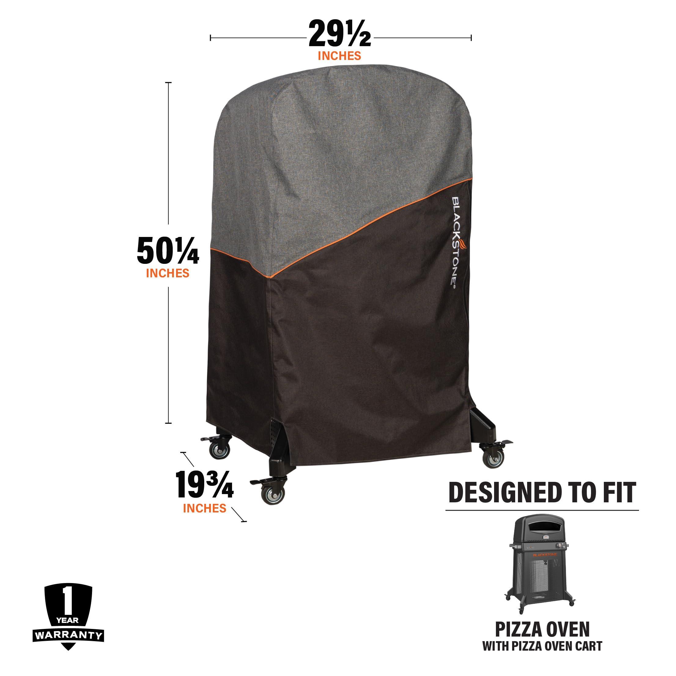 Blackstone Pizza Oven Cover Fits Standing Pizza Oven Model 6825 Water Resistant, Heavy Duty 600D Polyester Canvas Pizza Oven Cover, Black, Orange & Gray - Image 2