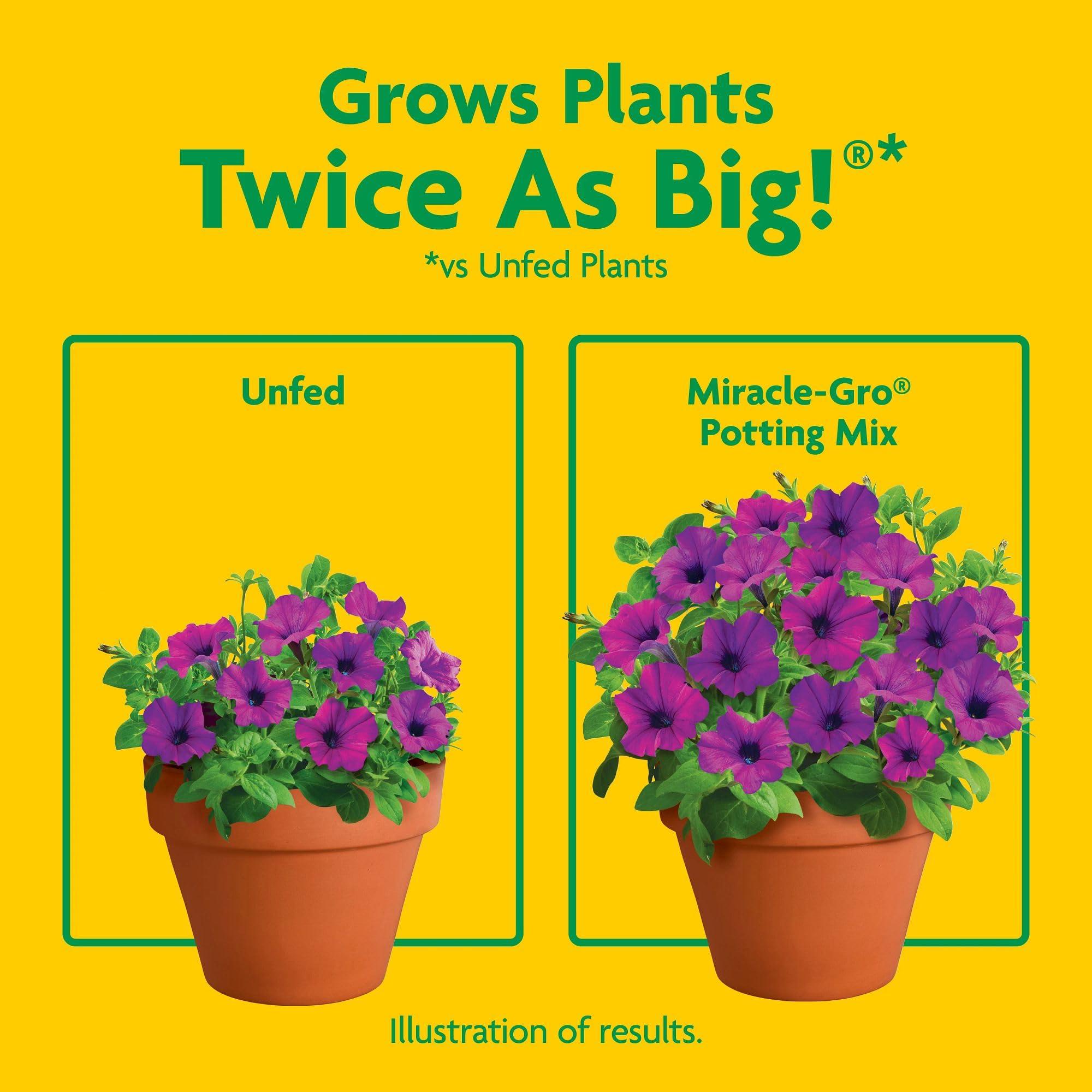 Miracle-Gro Potting Mix, For Container Plants, Flowers, Vegetables, Shrubs, Annuals, Perennials, Feeds up to 6 Months, 8 qt., 2-Pack - Image 5