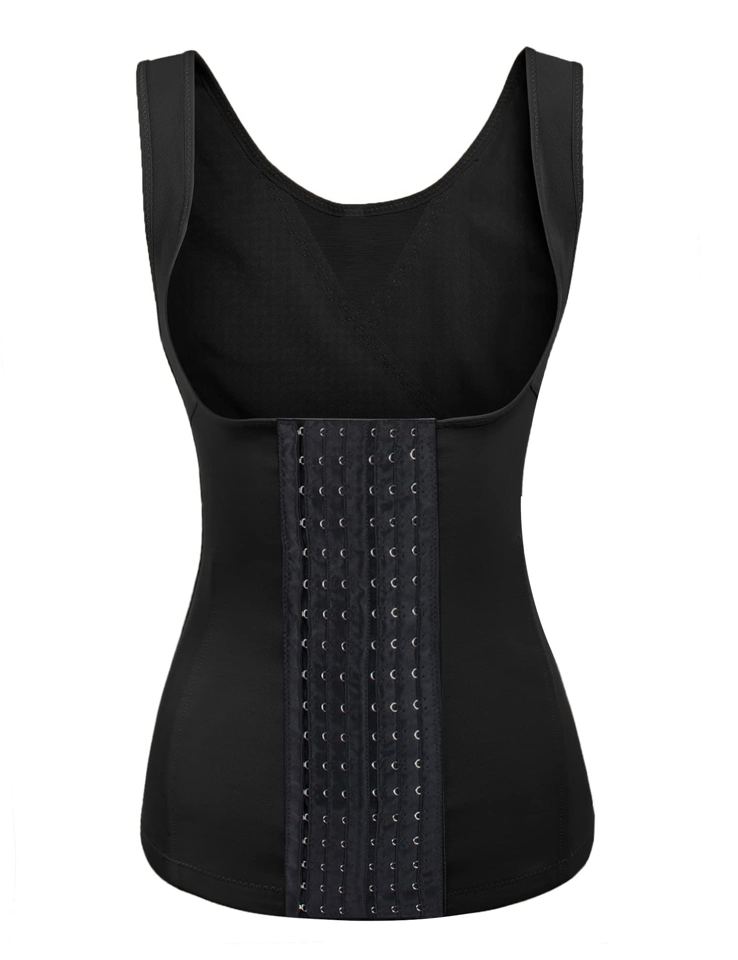 Evanhome Women's Waist Trainer Cincher Underbust Corset Vest Steel Boned Hourglass Body Shaper With Hooks S-4XL
