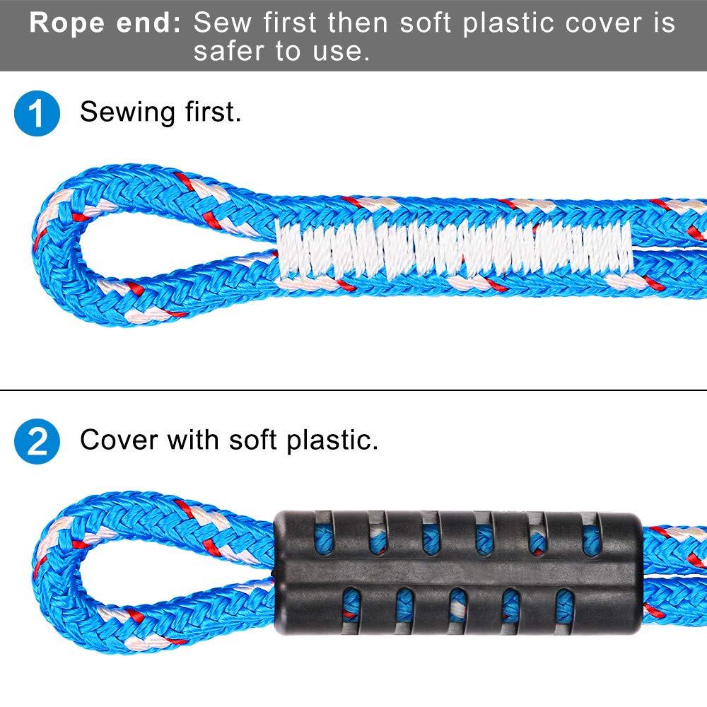 BeneLabel Poseidon Series Sewn Prusik Loops Ropes, Safety, 19", Diameter 2/5", 2 Pack, Blue - Image 5
