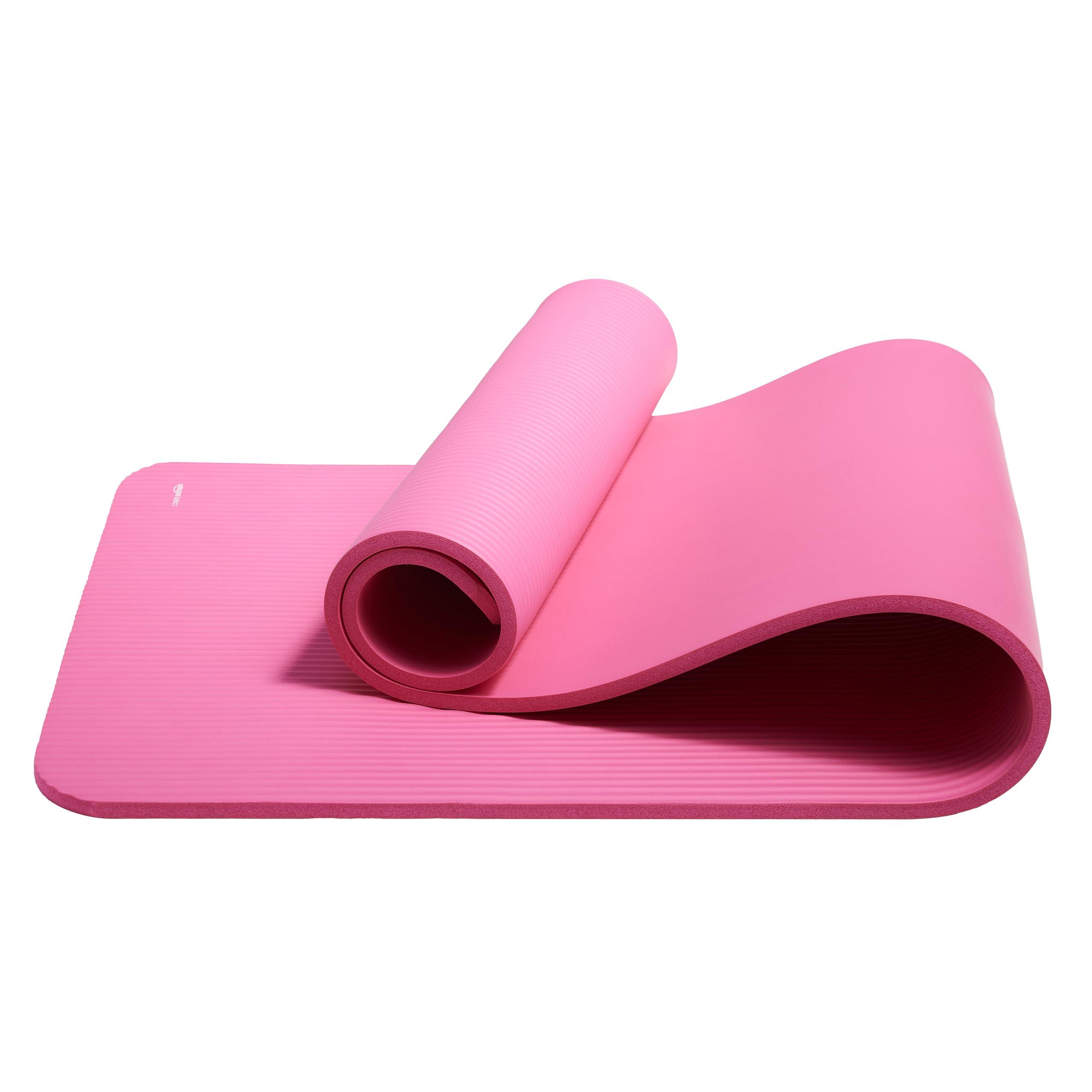 Amazon Basics 1/2 Inch Extra Thick Exercise Yoga Mat with Carrying Strap, Cushioned Support, for Fitness and Gym Workouts - Image 2