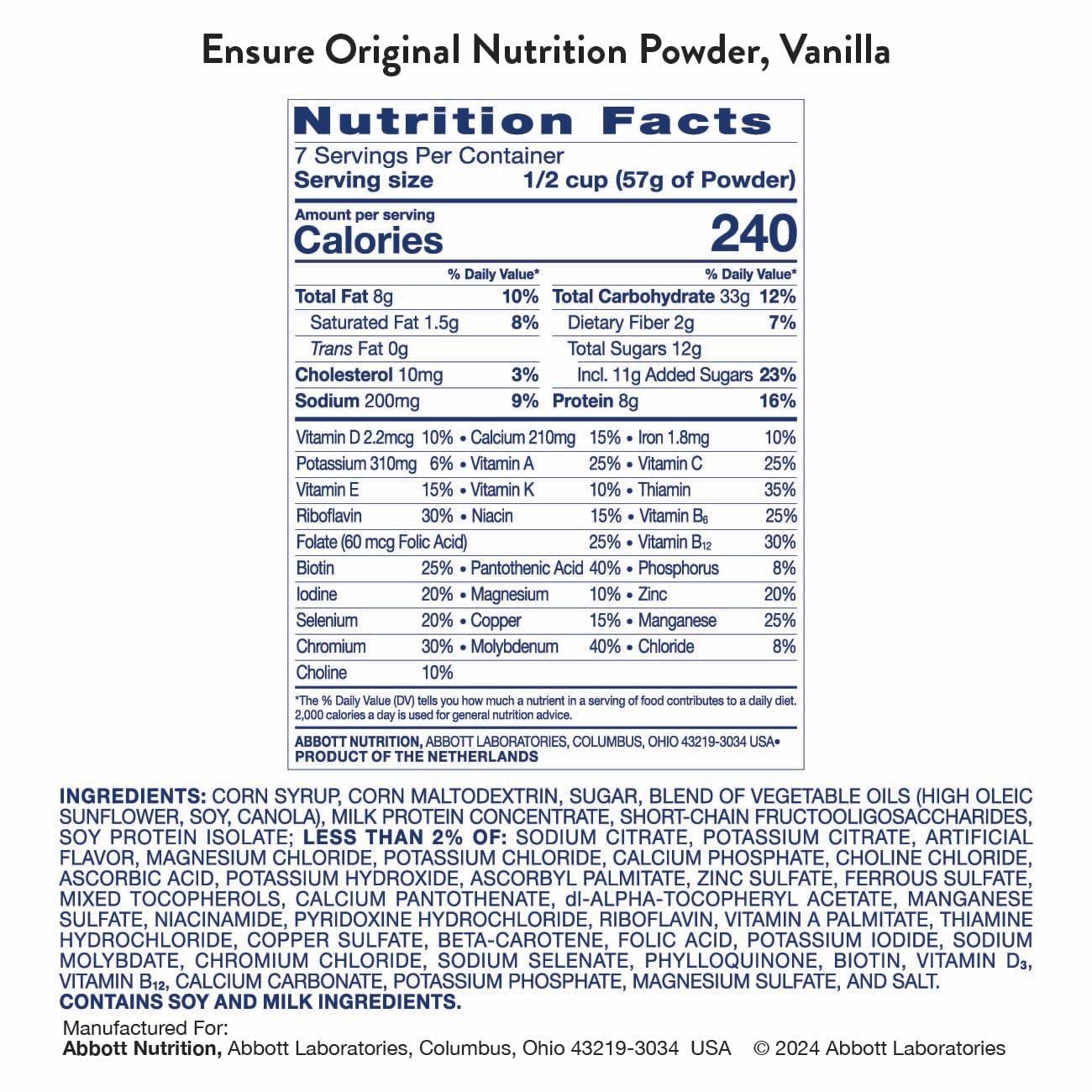 Ensure Original Vanilla Nutrition Powder 6 Cans - Image 4