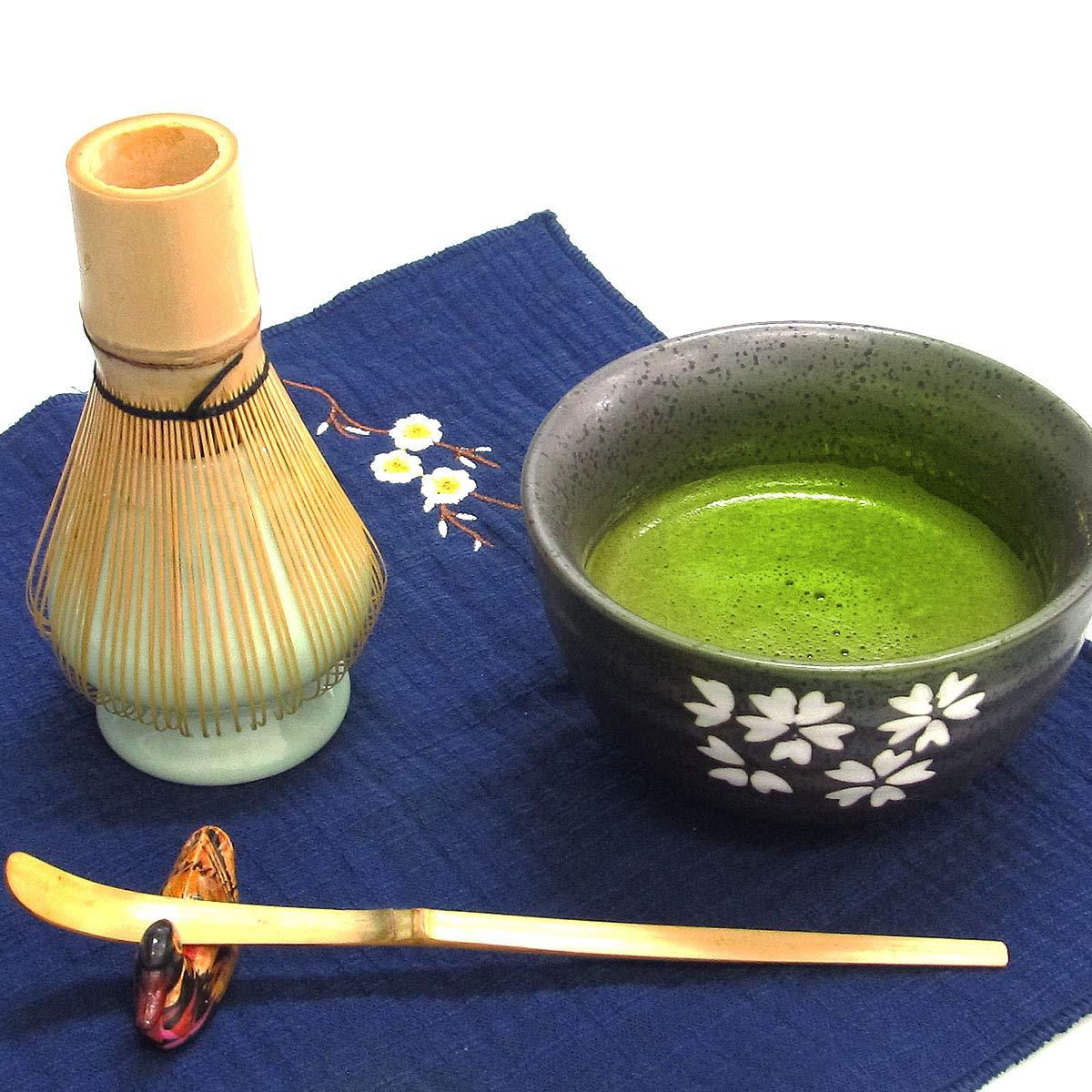Artcome Japanese Matcha Tea Set, Matcha Whisk, Traditional Scoop, Matcha Bowl, Black Bamboo Tray, Ceramic Whisk Holder, Matcha Caddy, Handmade Matcha Ceremony Kit For Japanese Tea Ceremony (10Pcs) - Image 7