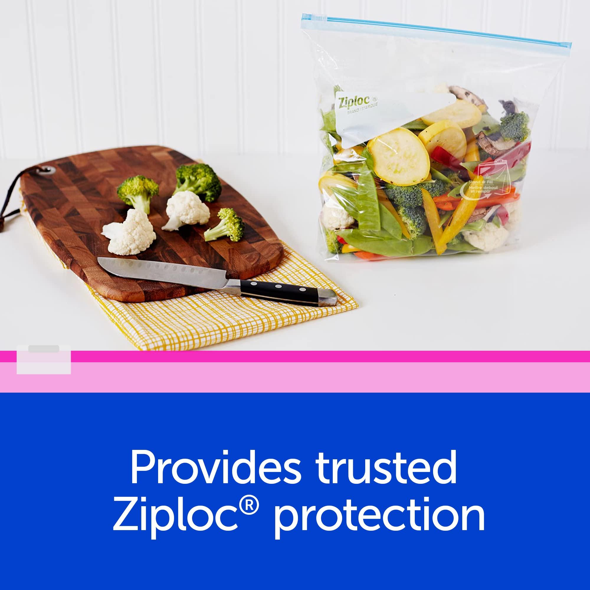 Ziploc Gallon Food Storage Freezer Slider Bags, Power Shield Technology for More Durability, 28 Bags Total - Image 9
