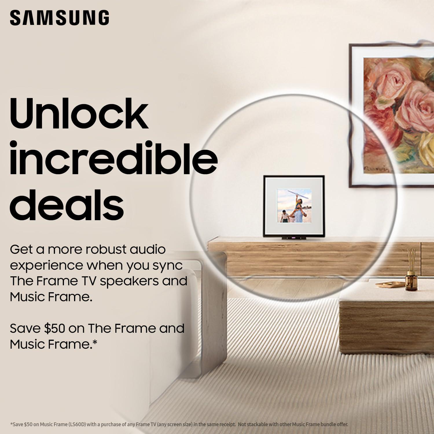 Samsung 55-Inch Class QLED 4K LS03D The Frame Series Quantum HDR Smart TV w/Dolby Atmos, Art Mode, Anti-Reflection, Customizable Frame, Slim Fit Wall Mount with Alexa Built-in (QN55LS03D, 2024 Model) - Image 4