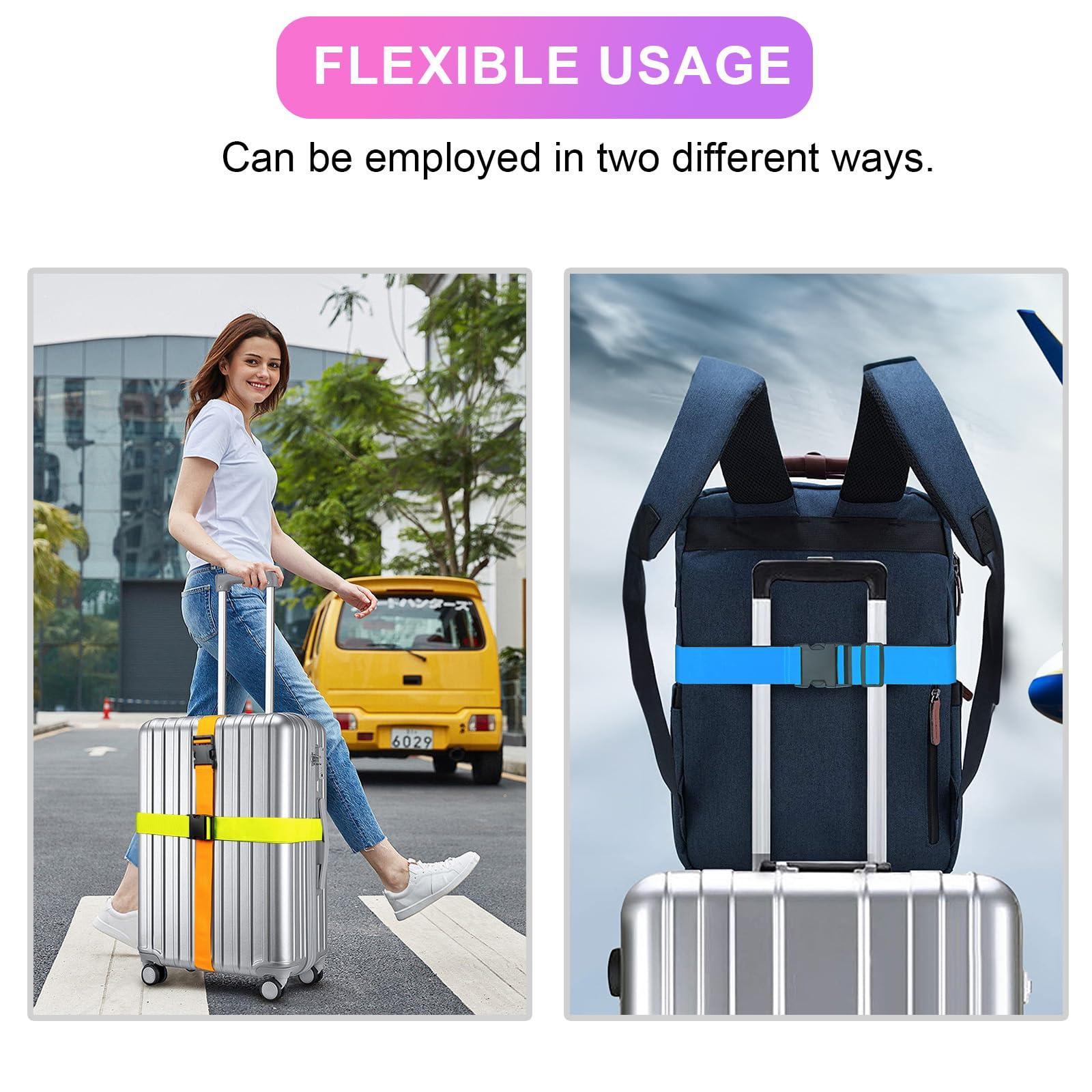 Collwait Luggage Straps for Suitcases TSA Approved, Travel Belt Suitcase Belt, Suitcase Straps TSA Approved, Luggage Belt Strap TSA Approved, Travel Straps for Luggage, Luggage Band Bag Straps 4 Pack - Image 7