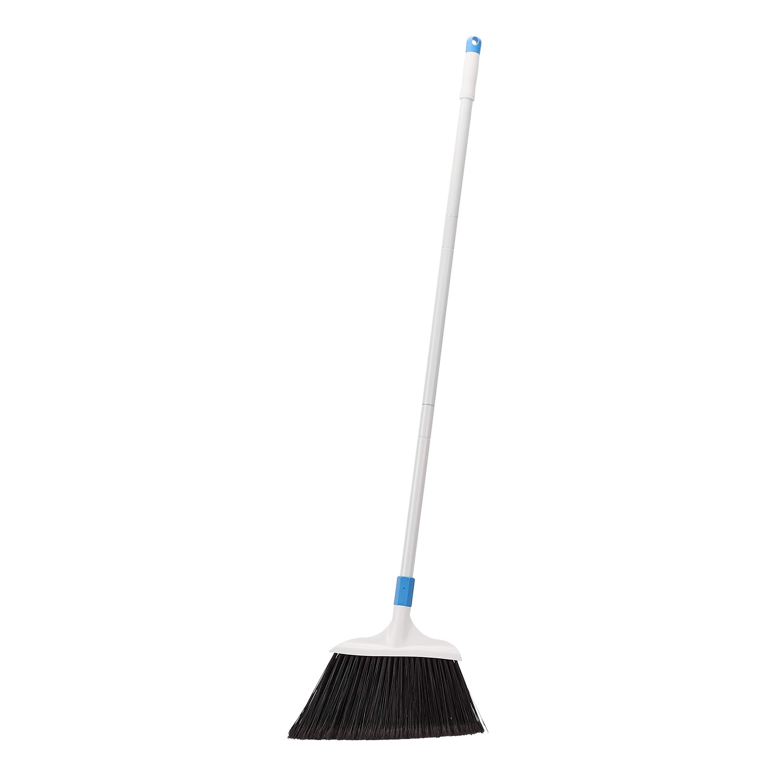 Amazon Basics Heavy-Duty Broom, Blue and White