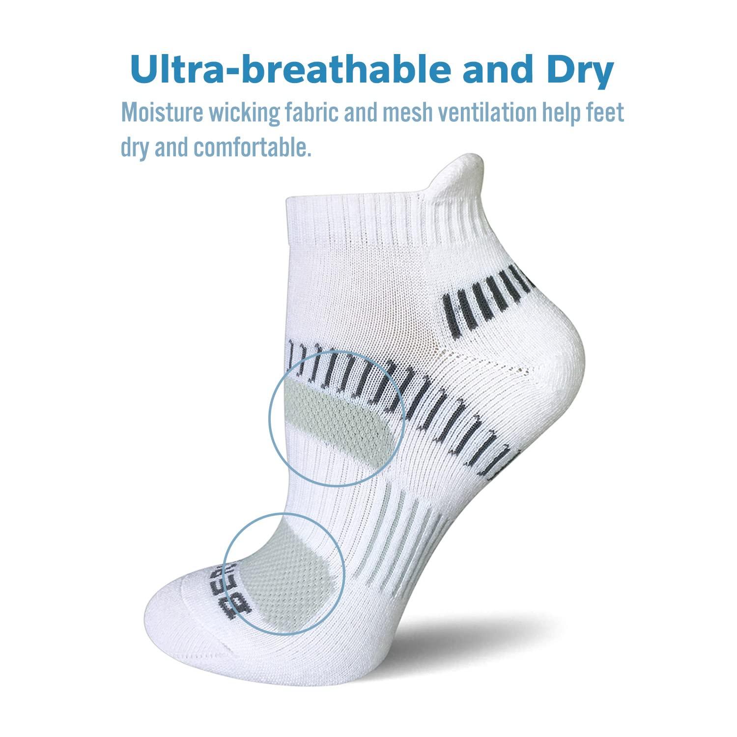 BERING Women's Athletic Running Cushioned Ankle Socks (6 Pairs) - Image 6