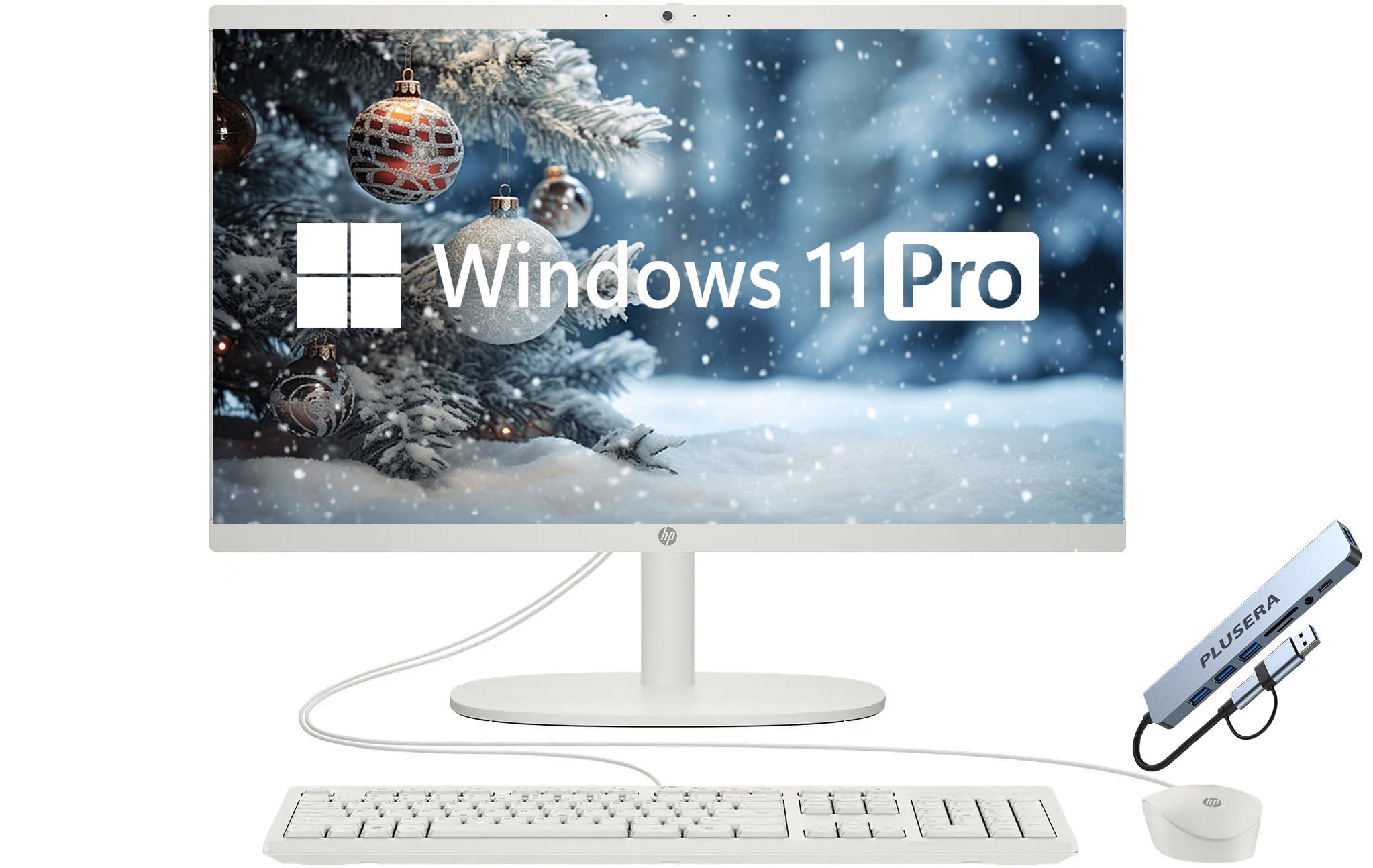 HP 21.5" FHD All-in-One Desktop Computer, 64GB RAM 2.2TB Storage (2TB SSD + 256GB Docking Station Set), Dual-Core Intel Celeron, Windows 11 Pro with Microsoft Office Lifetime Suite, Keyboard & Mouse