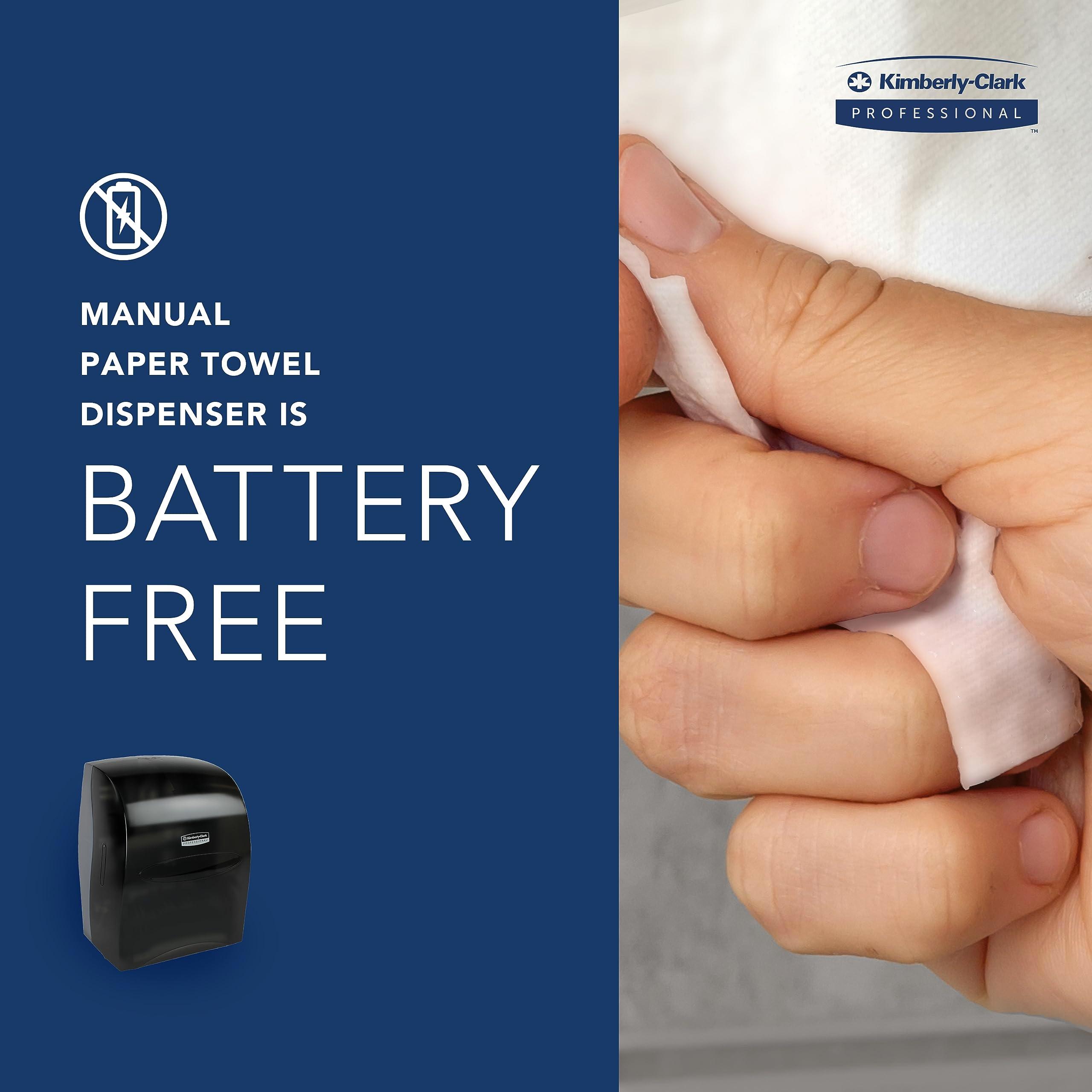 Kimberly-Clark Professional Sanitouch Manual Universal Hard Roll Paper Towel Dispenser (09990), Black, 1.5" Core Compatible for Commercial Hand Towels, Wall Mounted (Qty 1) - Image 5