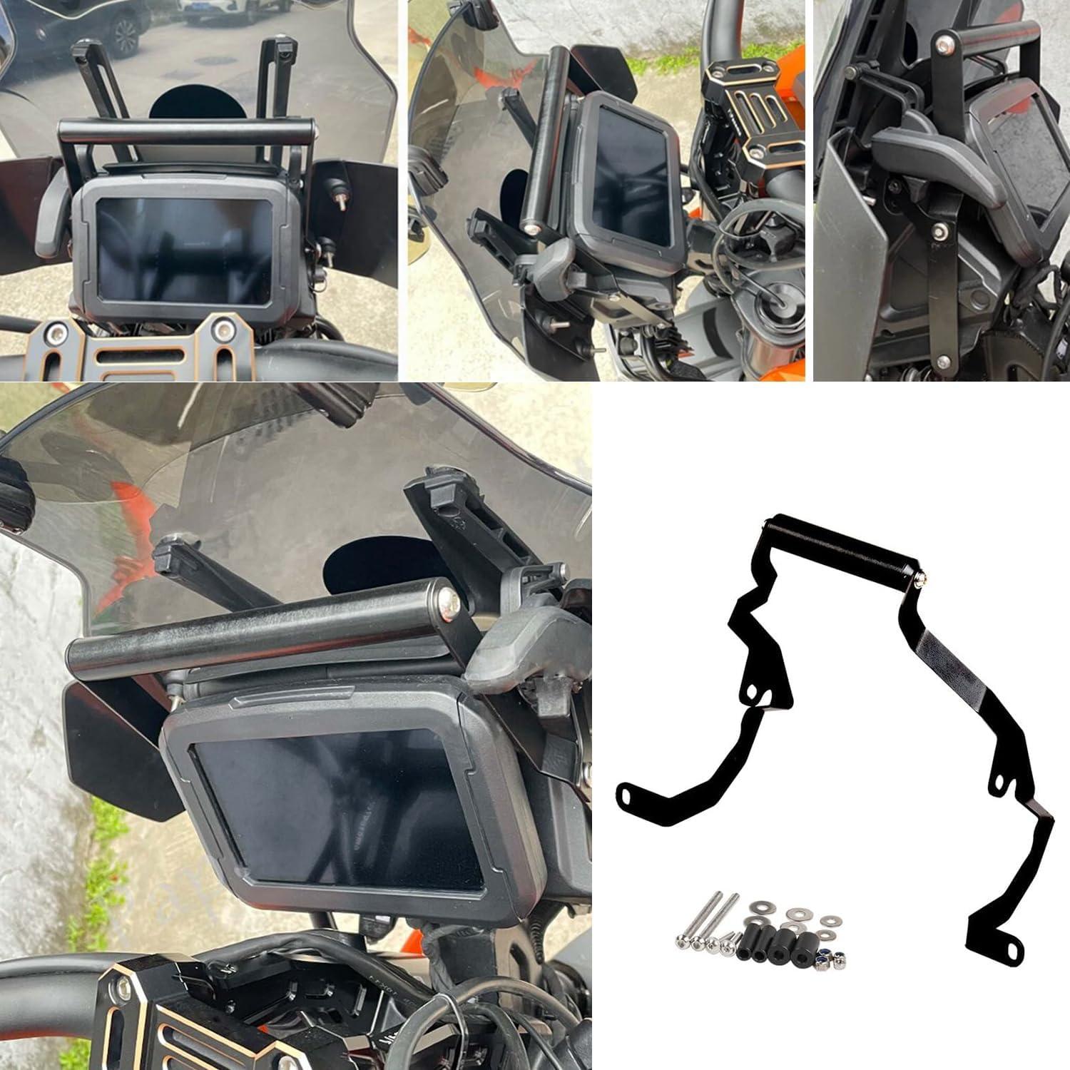 KomoreLee Smartphone/GPS Bar Mount Navigation Bracket Compatible with Pan America 1250 Special 1250S 2021-2024 12mm 22mm Expansion Crossbar Mobile Phone Stand Holder PA1250 PA1250S Accessories - Image 2