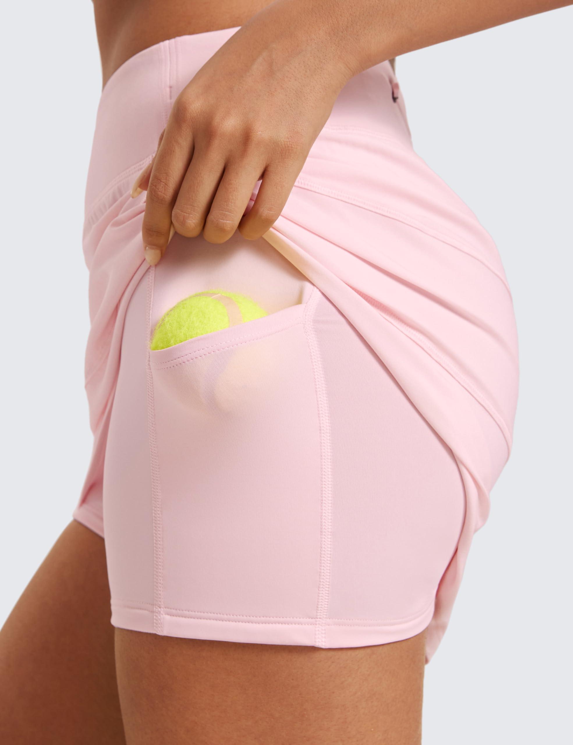 CRZ YOGA Womens High Waisted Tennis Skirts with 3 Pockets Golf A Line Lightweight Cute Athletic Casual Skorts - Image 4