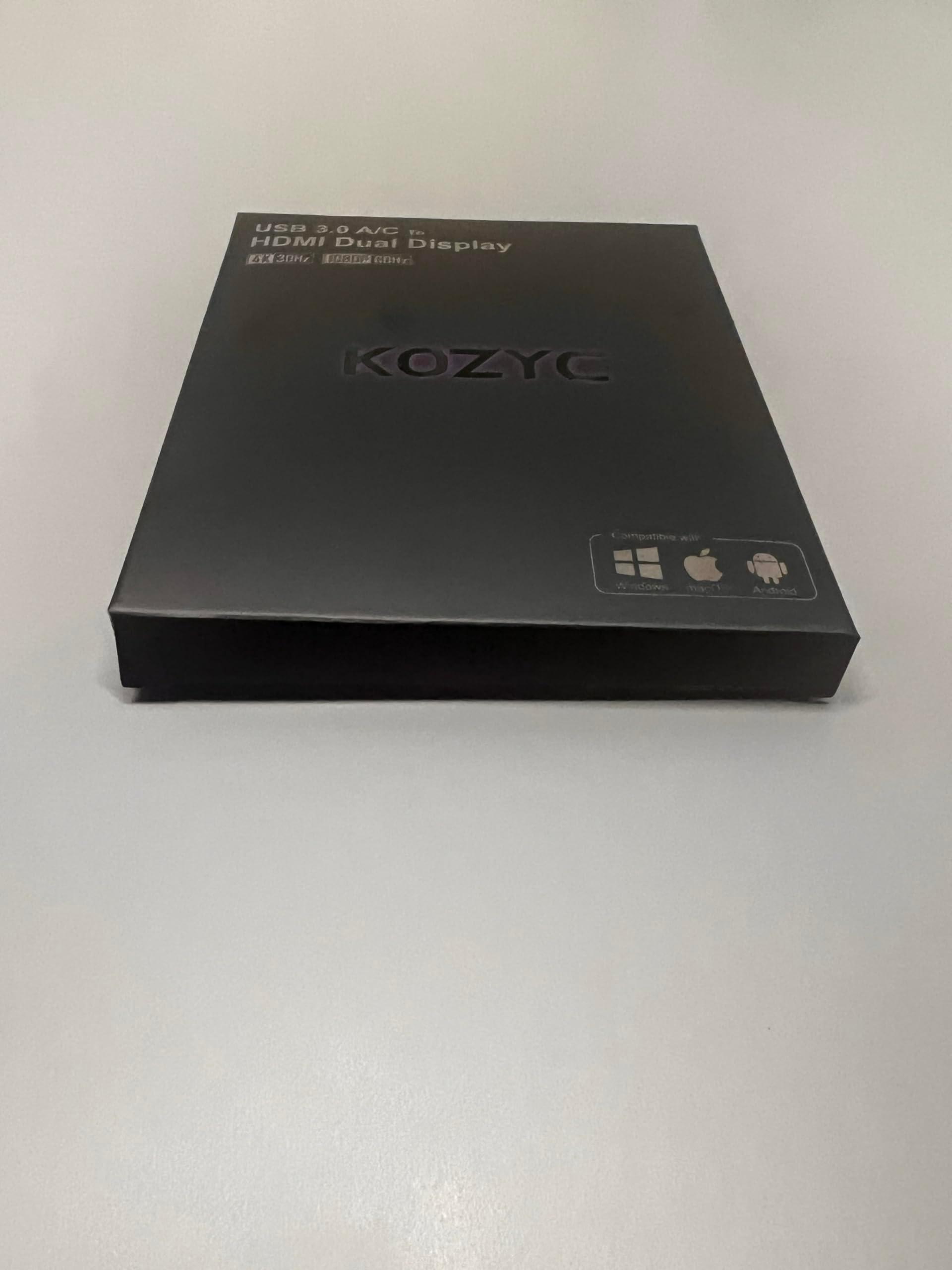 KOZYC USB 3.0 to HDMI Splitter Extended Display Dual Monitors, USB 3.0-A/C to Dual HDMI Adapter 4K@30Hz+1080p@60Hz Compatible MacBook/MacBook Pro Air Dell (MST Support MacOS/Windows) - Image 10