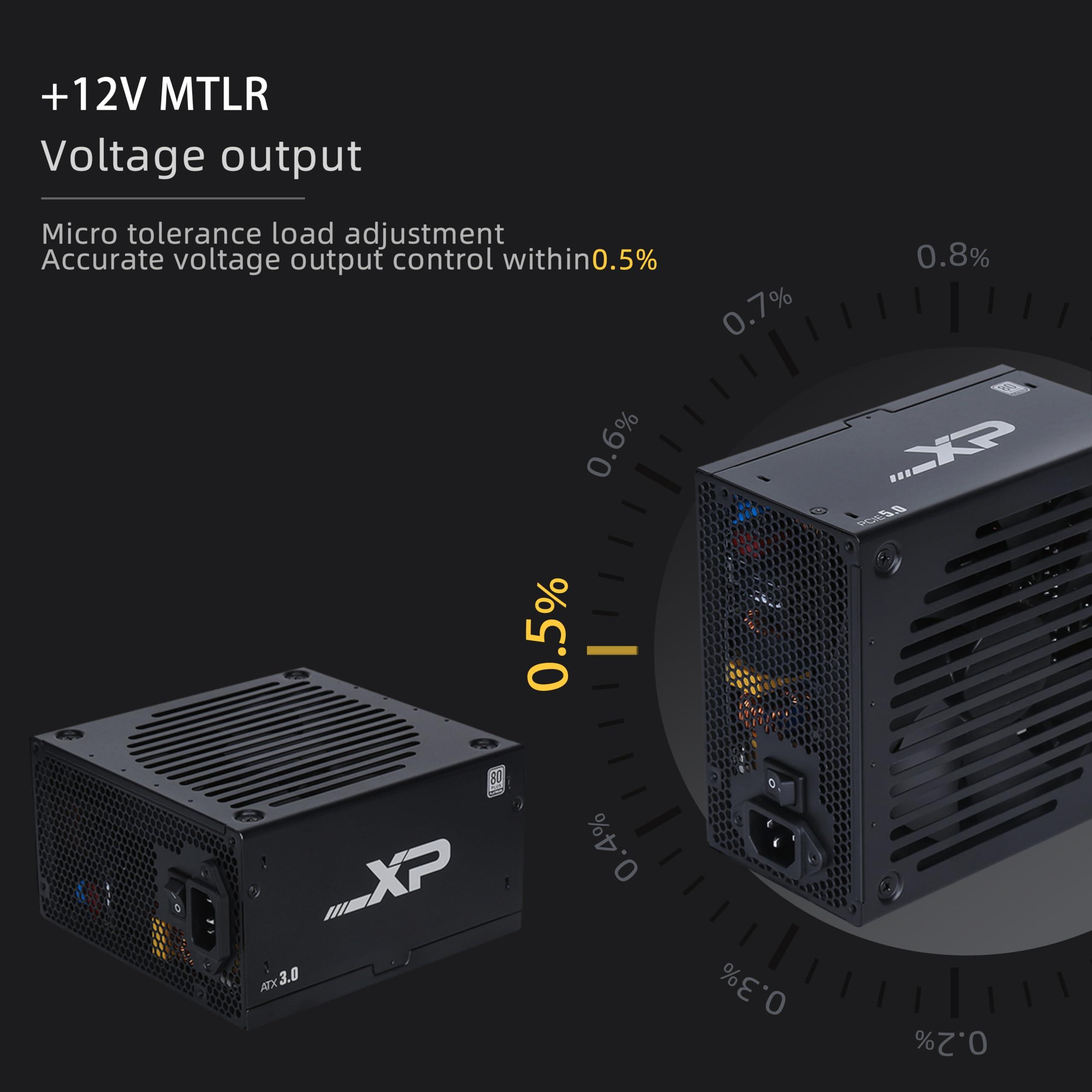 SAMA PC Power Supply, XP1000W Fully Modular PSU Platinum 80+, 12VHPWR PSU, ATX3.0&PCIE5.0 Gaming PSU, 120mm Silent FDB Fan, 1000W PSU Supply for 3090Ti 4070Ti 4080 4090 - Image 6