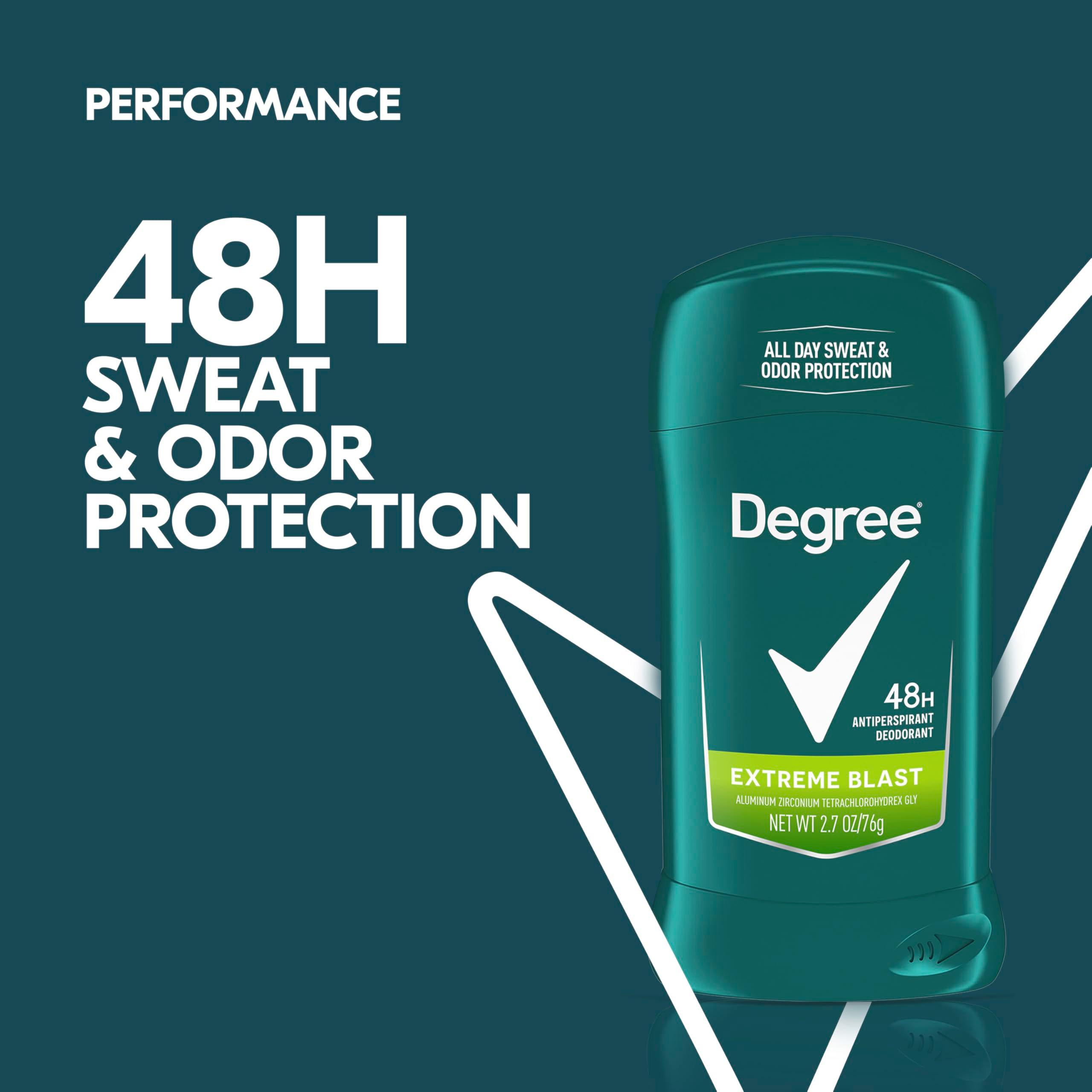 Degree Men Original Protection Antiperspirant Deodorant 48-Hour Sweat and Odor Protection Extreme Blast Antiperspirant For Men 2.7 oz, Pack of 6 - Image 4