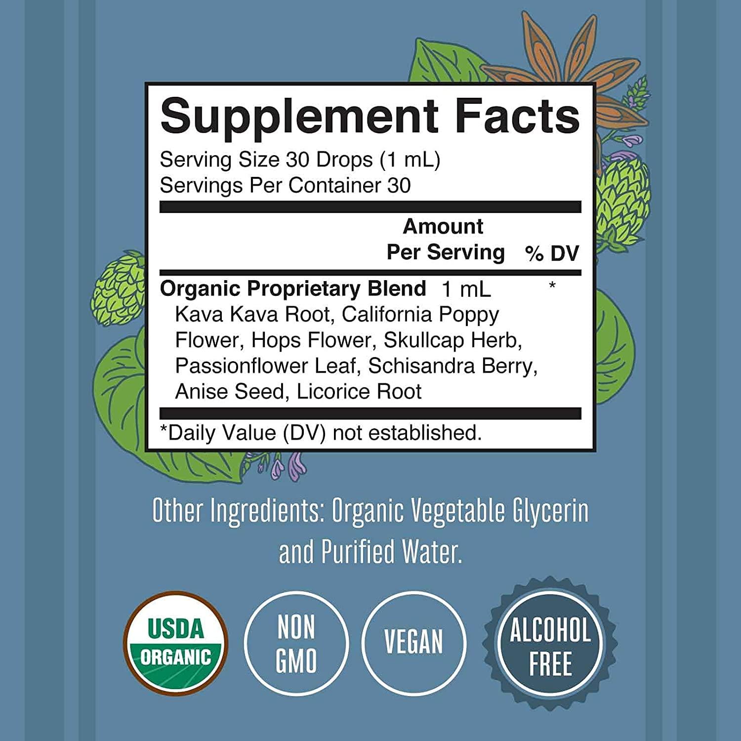 MaryRuth Organics, Herbal Supplement Drop, Calmness & Relaxation, Pack of 1, USDA Kava Root, Sugar/Gluten Free, Support Sleep, Calm & Stress Relief, Vegan, Non-GMO, 30 Servings - Image 2