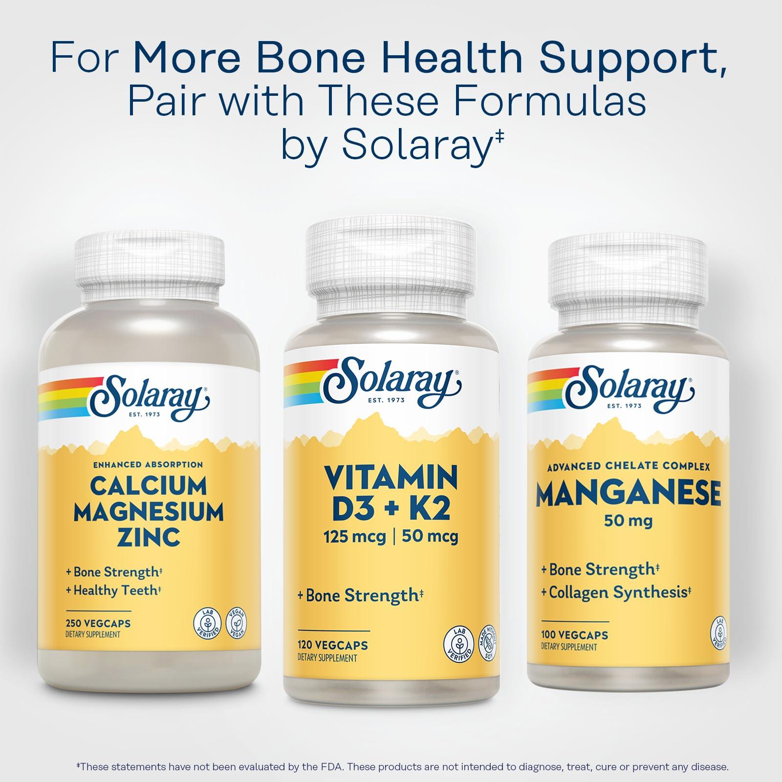 SOLARAY Vitamin D3 K2 - Bone Health and Immune Support Supplement - With 5000 IU Vitamin D as Vit D3 and 50 mcg Vitamin K2 as Menoquinone MK7, Made Without Soy, 60-Day Guarantee, 120 Serv, 120 VegCaps - Image 6
