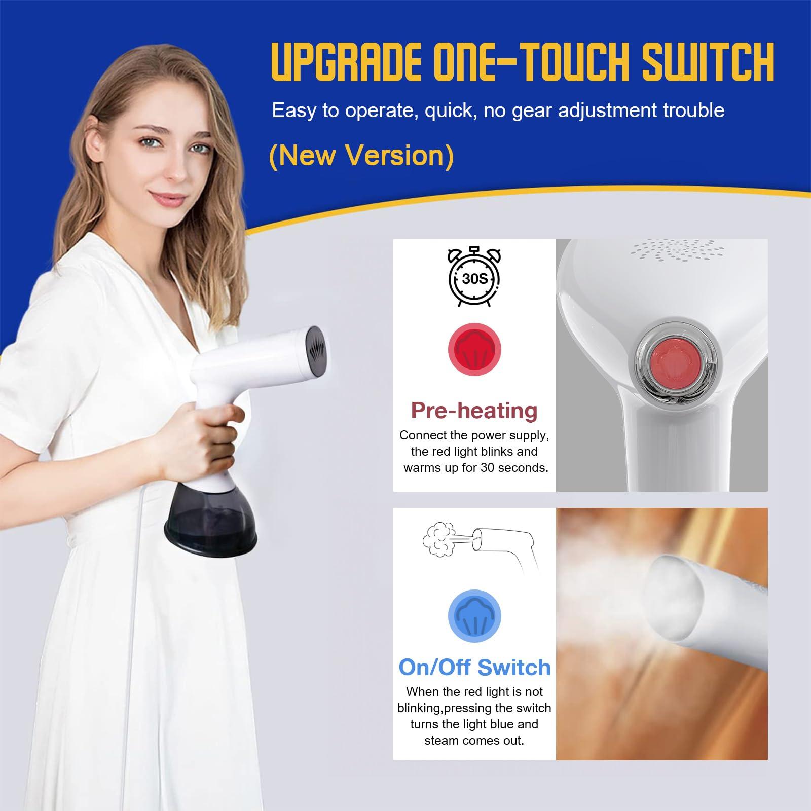 Rolipo Steamer for Clothes 1350W, Clothes Steamer for Home, Office, Travel, Upgraded 400ML Large Capacity Water Tank, Wrinkle Remover - Image 7