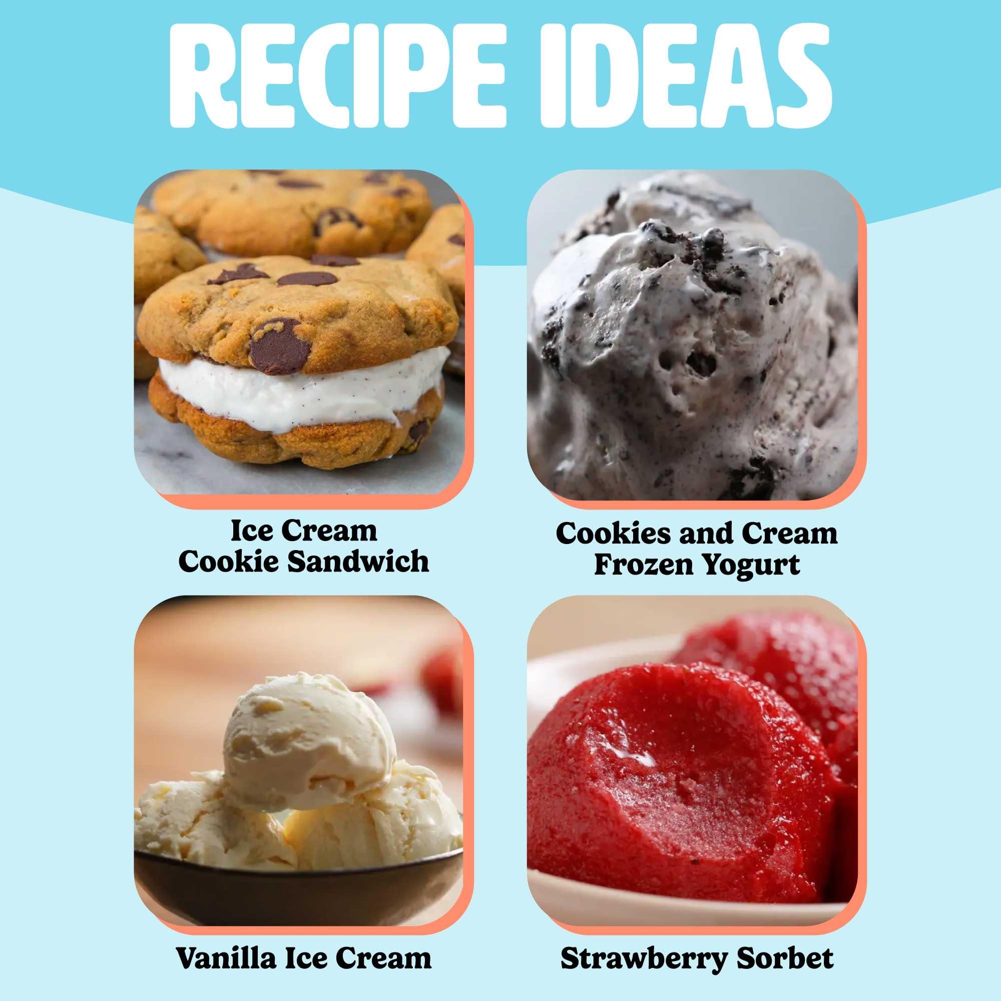 Tasty Mini Ice Cream Maker, Make Ice Cream, Sorbet, Frozen Yogurt, Gelato, Desserts, Quick Results, Single-Serve, Aqua - Image 6